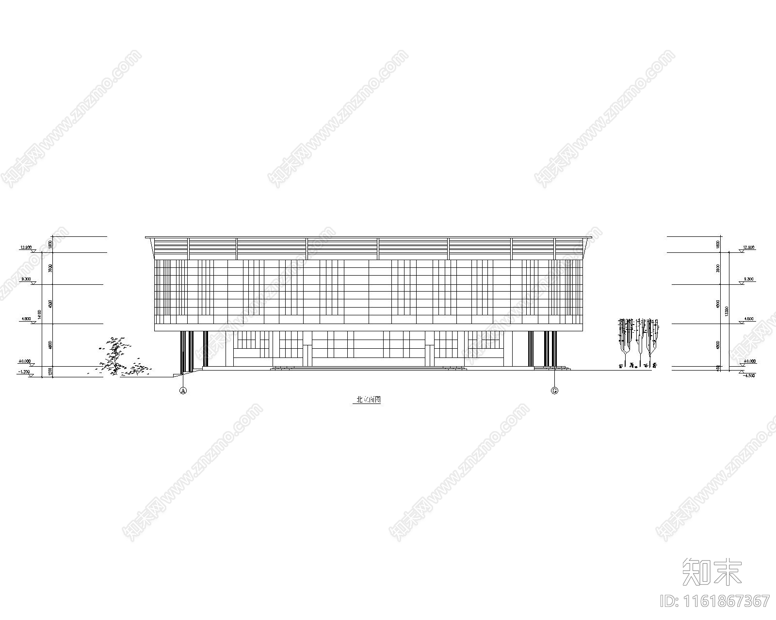 圆形体育馆建筑施工图下载【ID:1161867367】