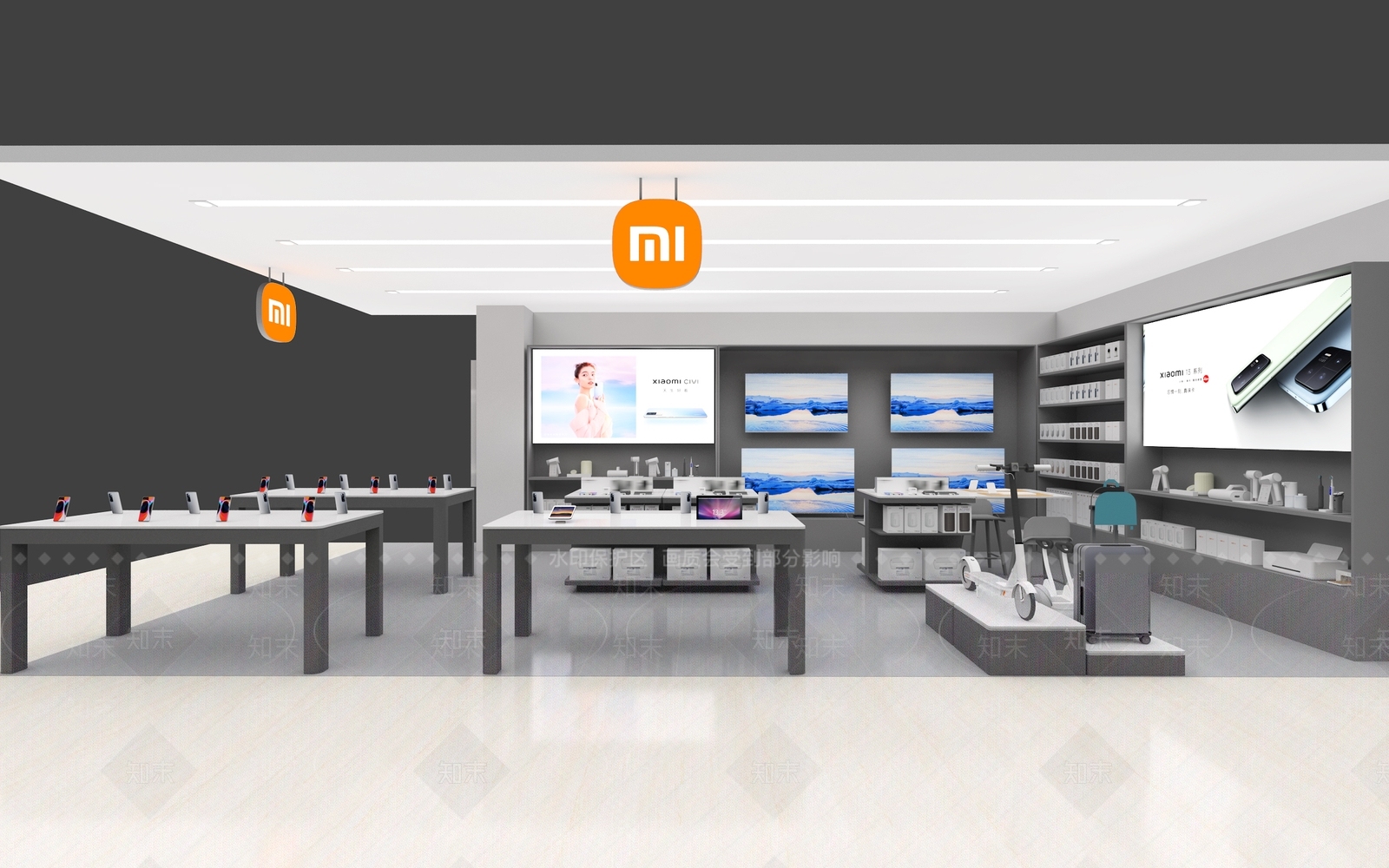 现代小米手机店3D模型下载【ID:1161868621】