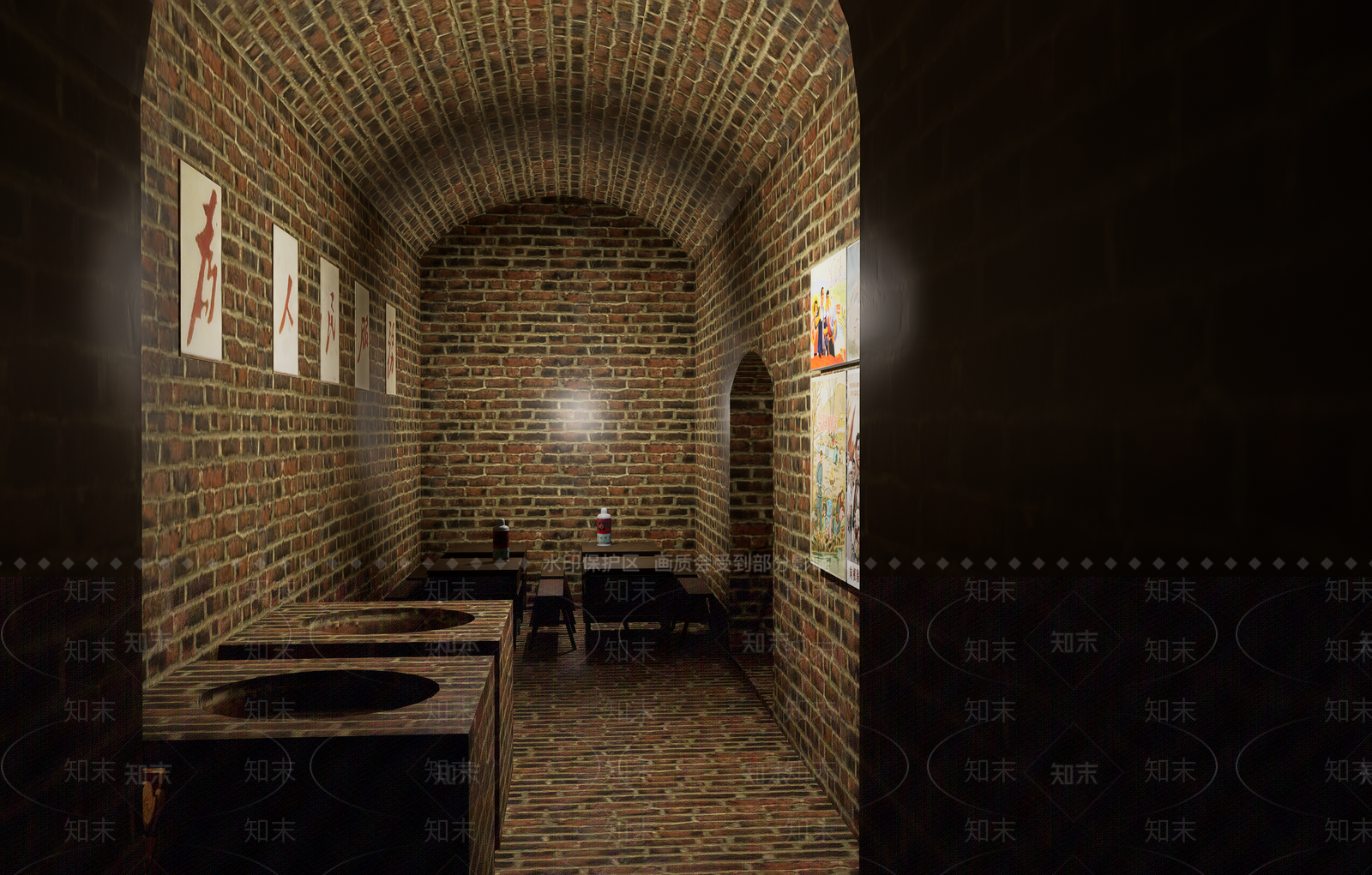 新中式党建展厅SU模型下载【ID:1161871078】