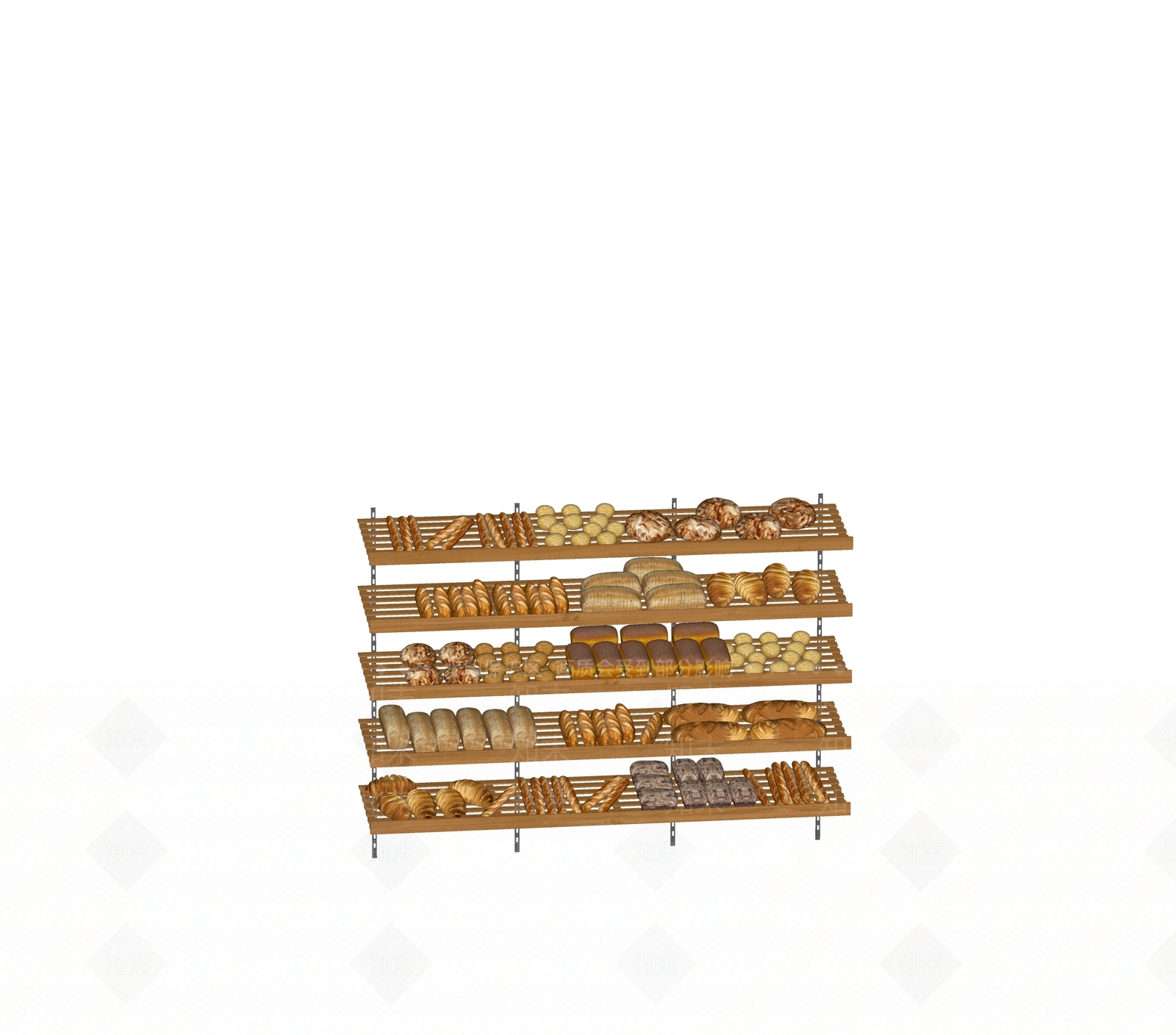 面包组合SU模型下载【ID:1161871584】