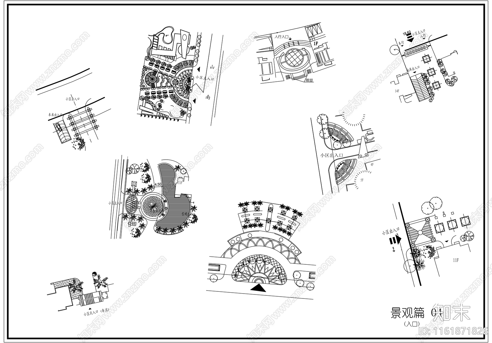 园林景观小节点合集景观小品园林绿化节点植物组团节点图库施工图下载【ID:1161871826】