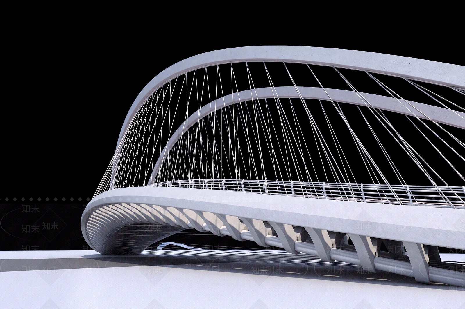 现代桥3D模型下载【ID:1161878986】
