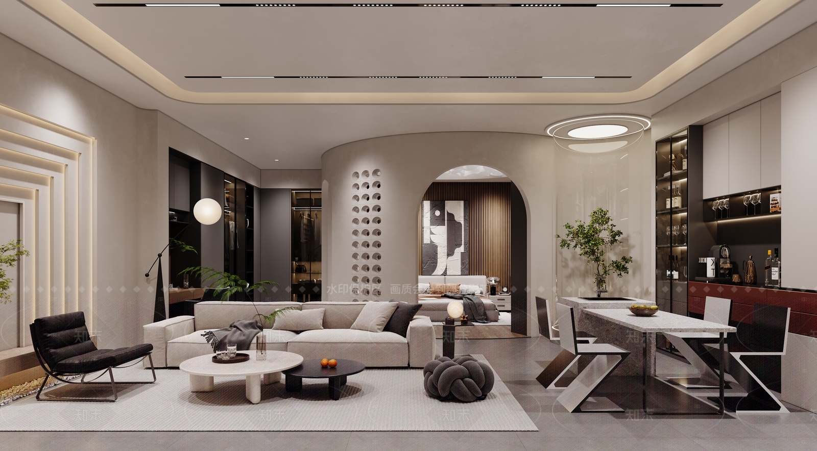 现代家居展厅3D模型下载【ID:1161878648】