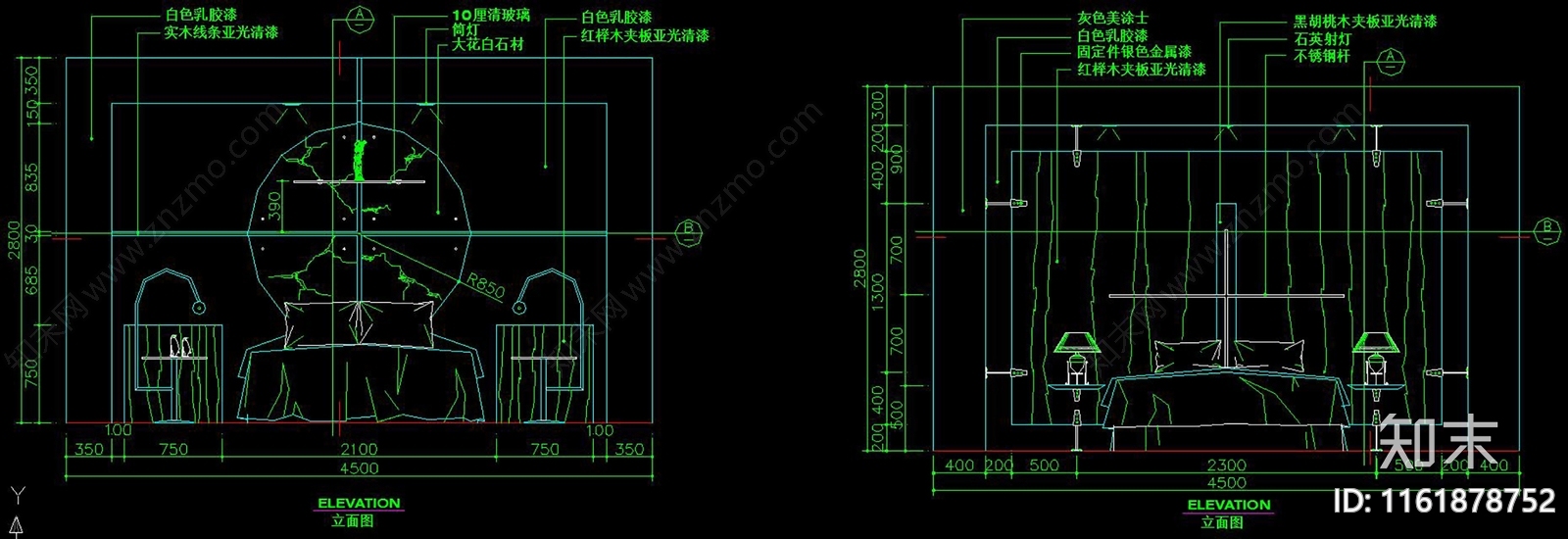 床三视图立面图图库cad施工图下载【ID:1161878752】