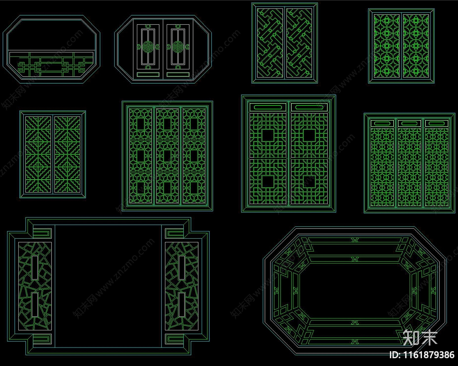 中式屏风隔断大样图龙凤图案中式浮雕雕花图库cad施工图下载【ID:1161879386】