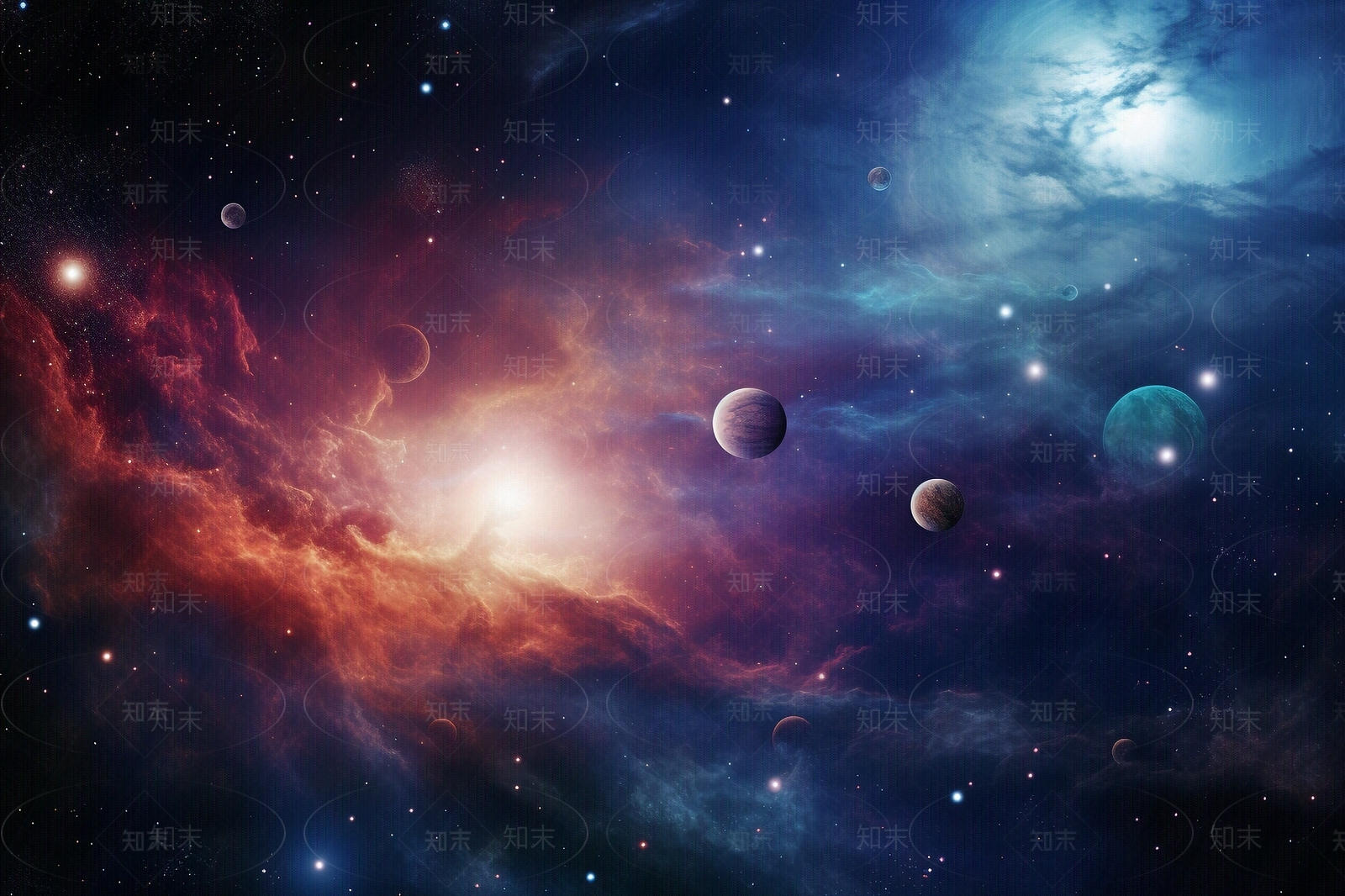 科幻星空星球壁纸壁画贴图下载【ID:1161885178】