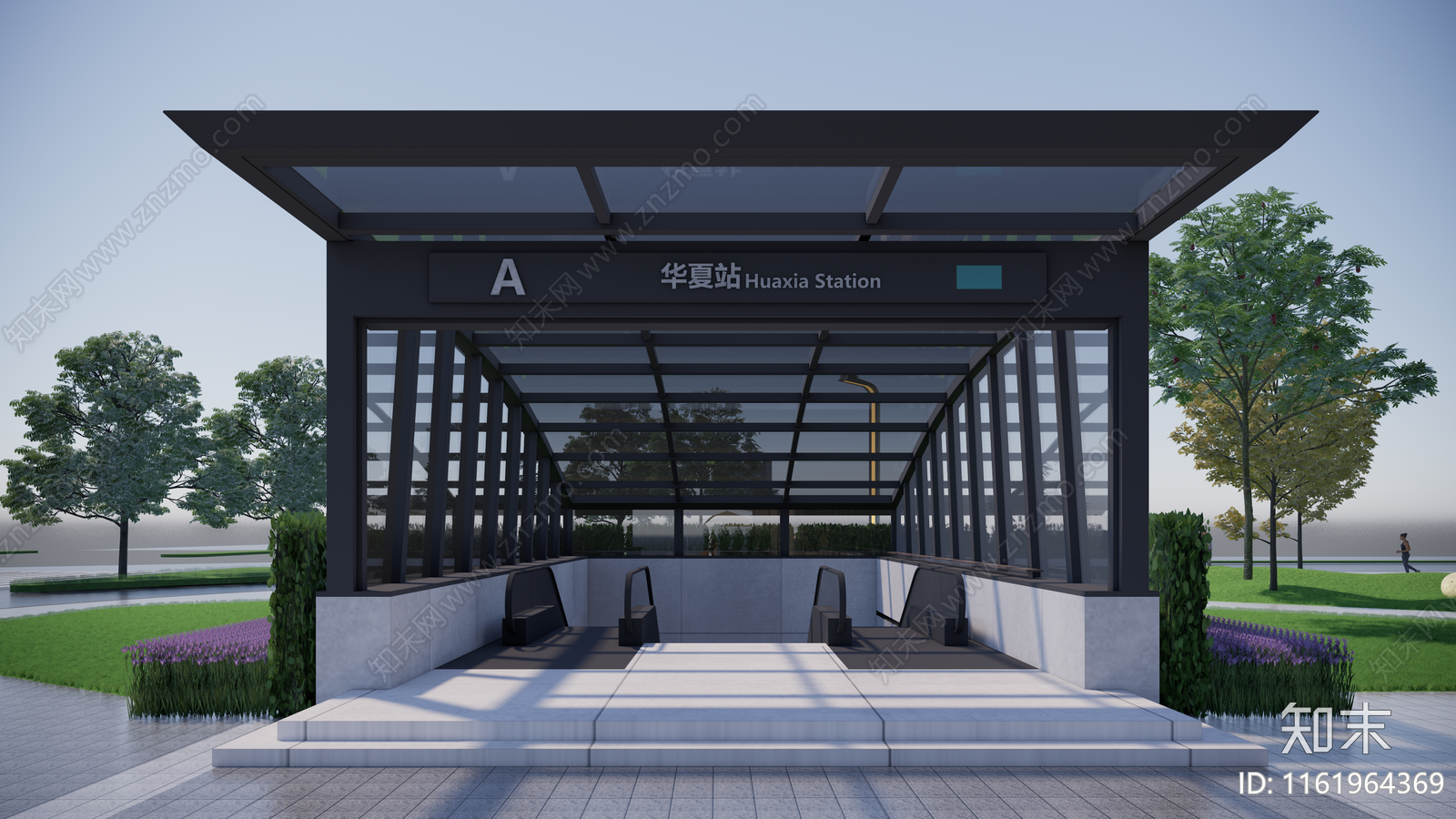 现代地铁站SU模型下载【ID:1161964369】