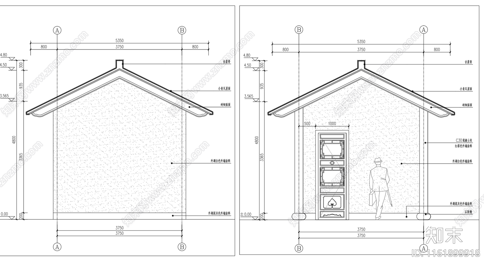 建筑翻建改造详图cad施工图下载【ID:1161899918】