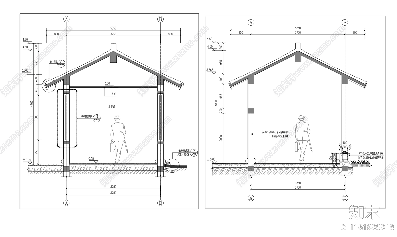 建筑翻建改造详图cad施工图下载【ID:1161899918】