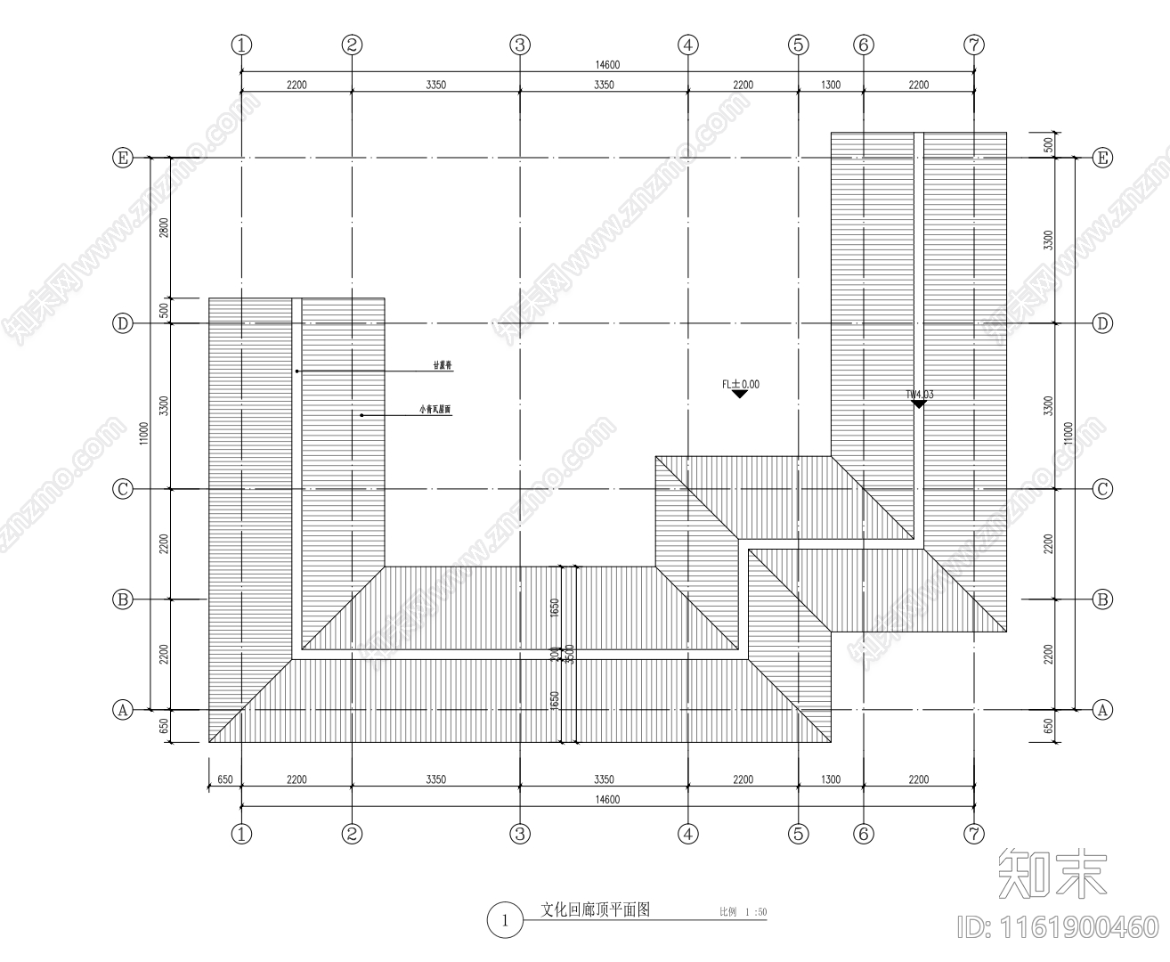 文化回廊详图施工图下载【ID:1161900460】