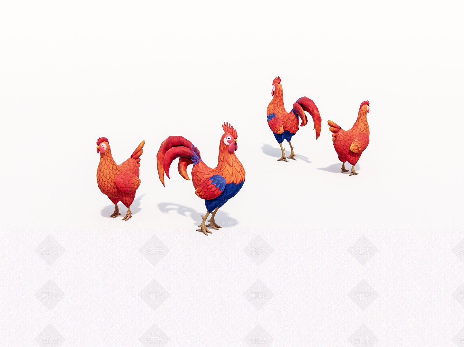 现代卡通鸡SU模型下载【ID:1161903121】