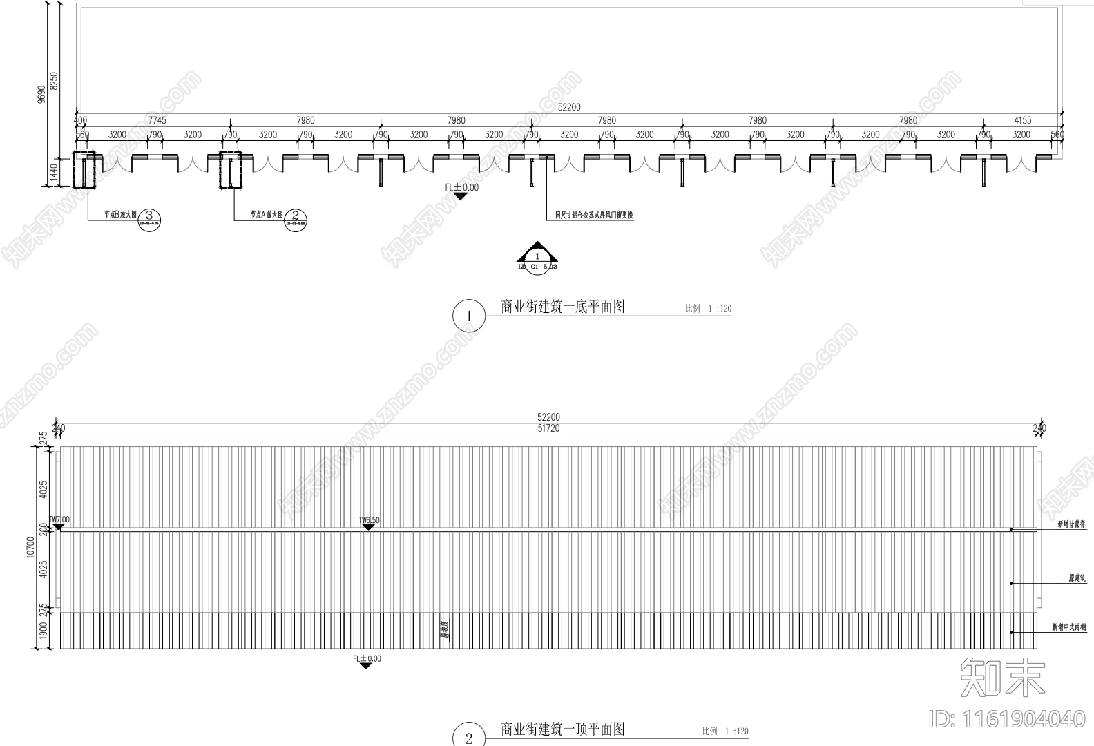 古镇商业街建筑改造详图cad施工图下载【ID:1161904040】