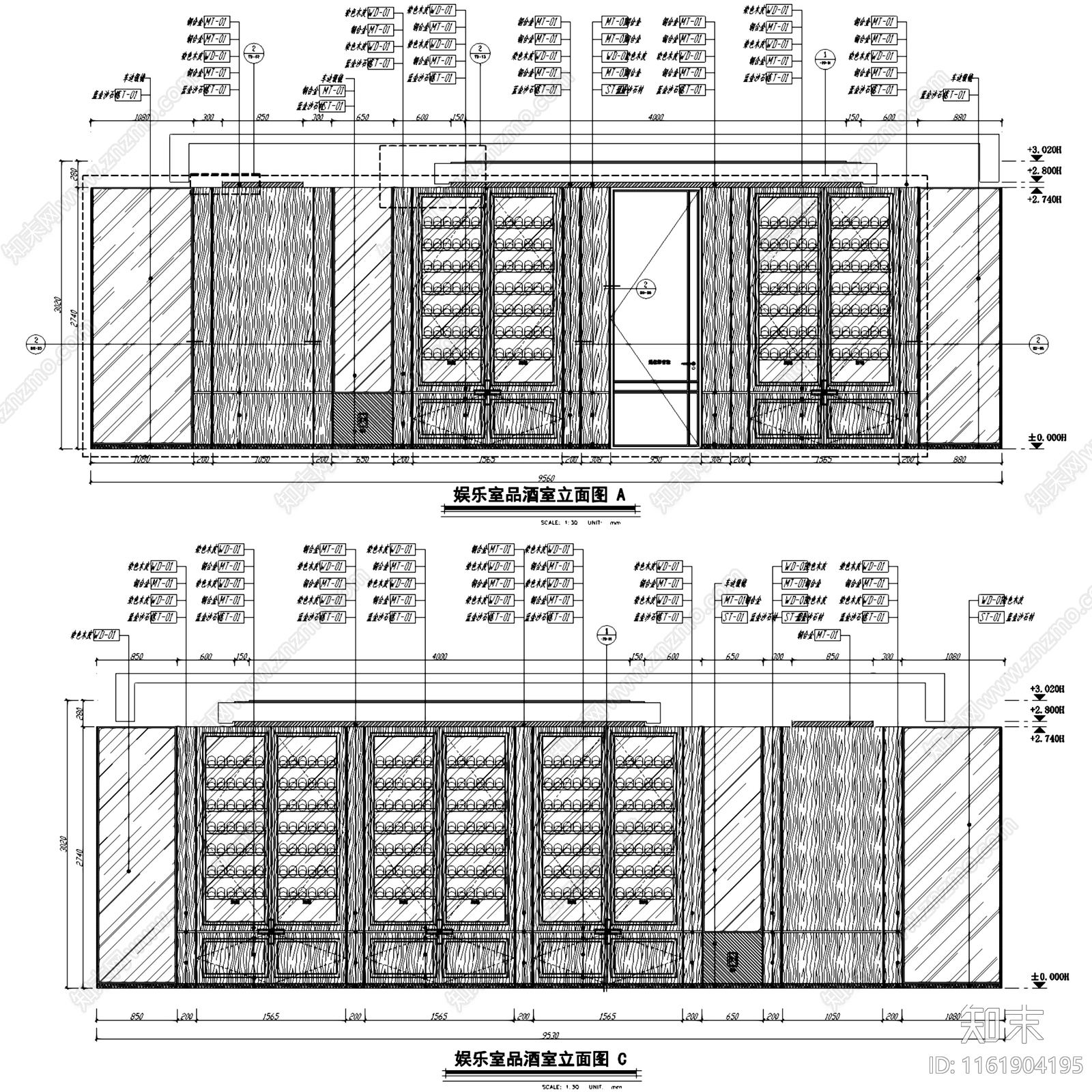 美式新中式成都绿城文儒德二层别墅室内家装cad施工图下载【ID:1161904195】