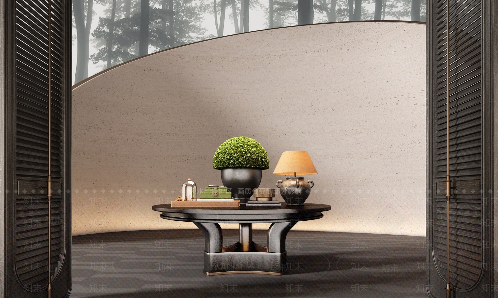 现代酒店端景台3D模型下载【ID:1161906801】