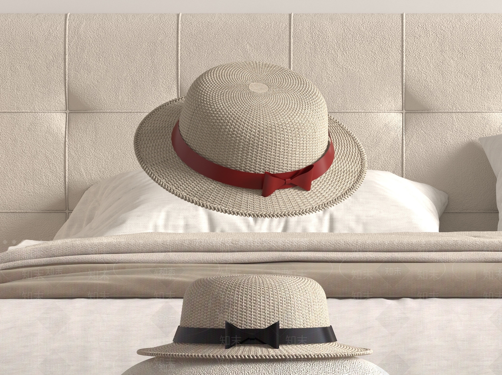 现代女士帽子3D模型下载【ID:1161907162】