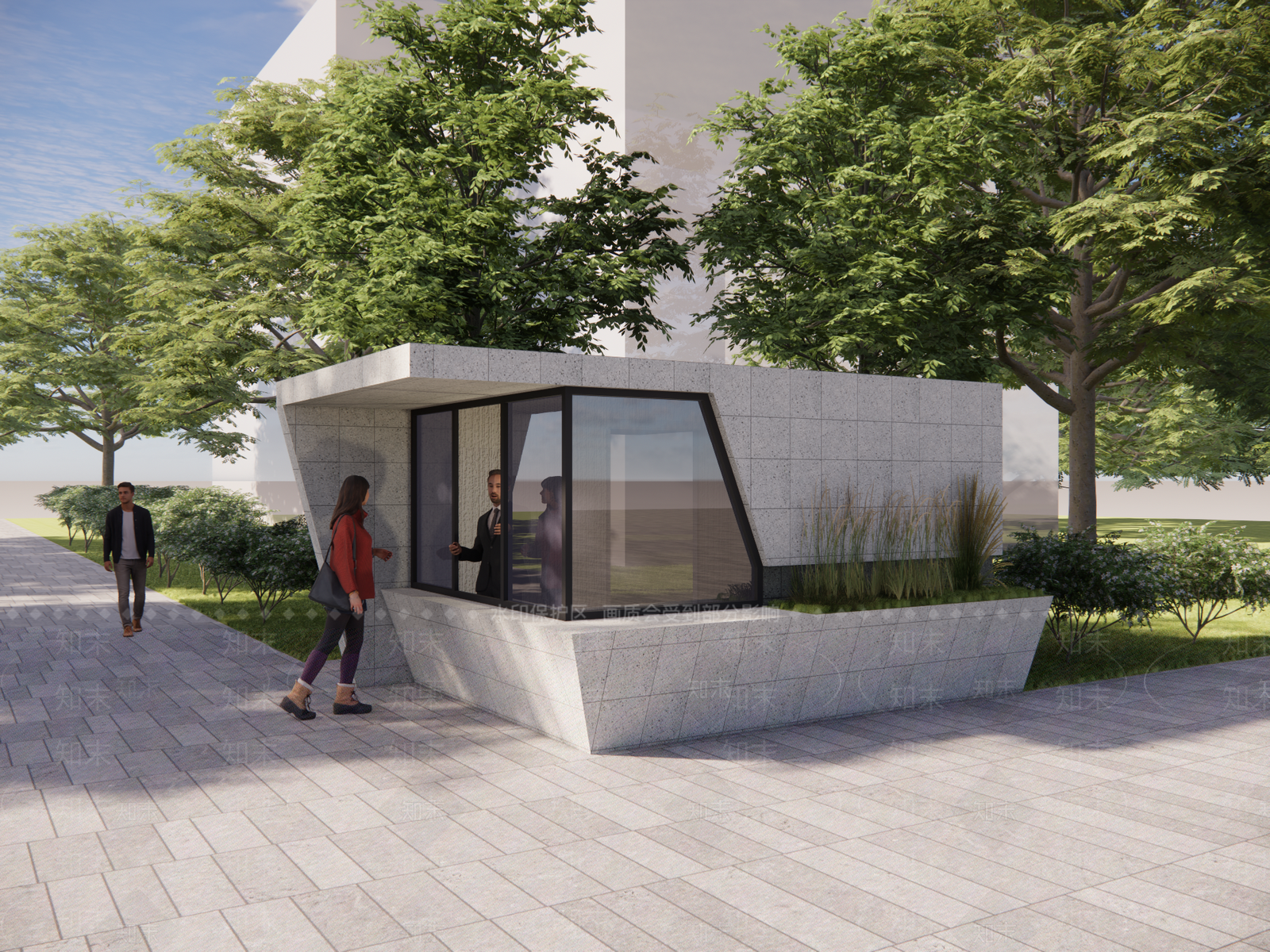 现代门卫岗亭SU模型下载【ID:1161909371】