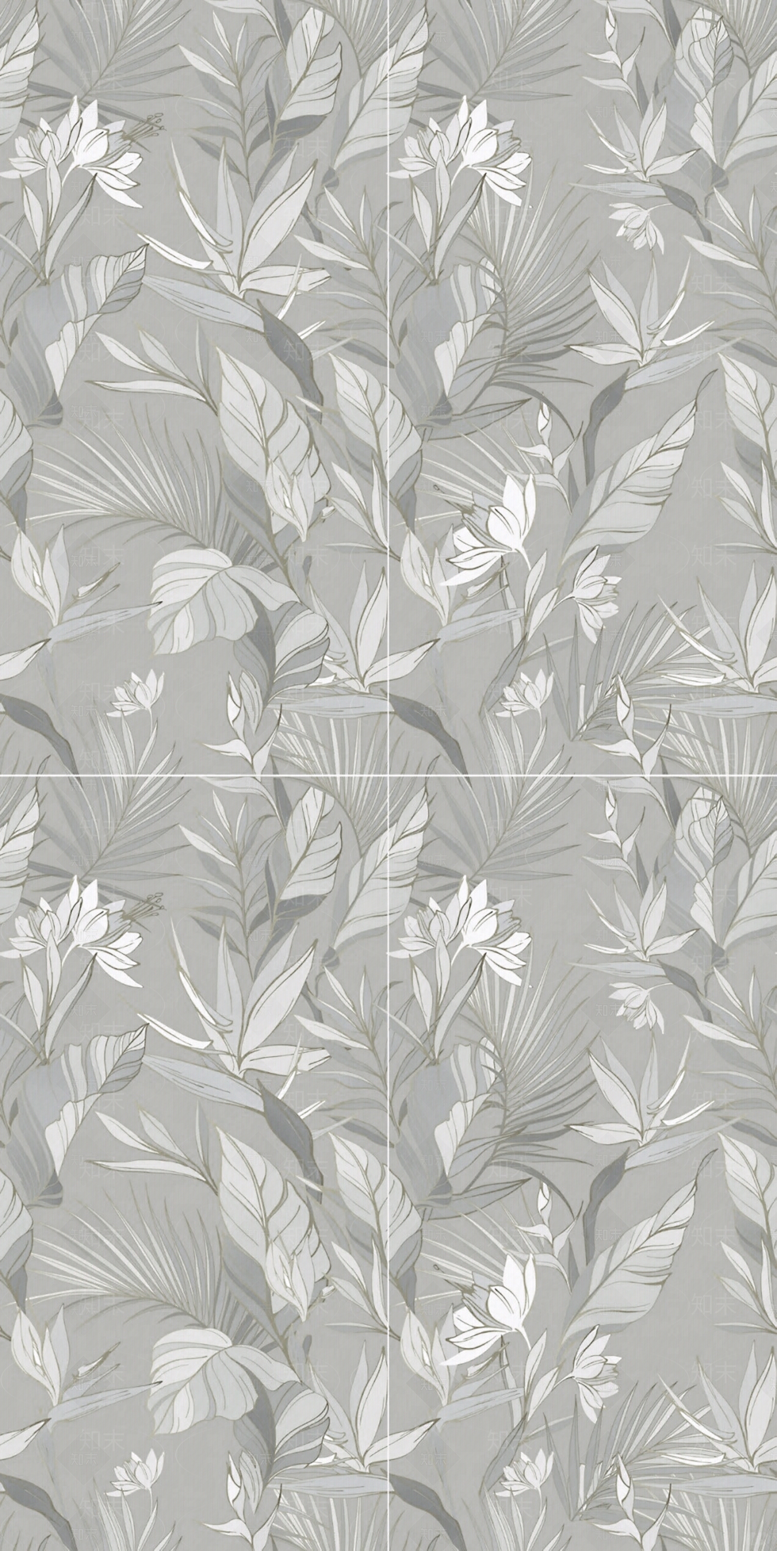 无缝灰咖小法中古花砖贴图下载【ID:1161910252】