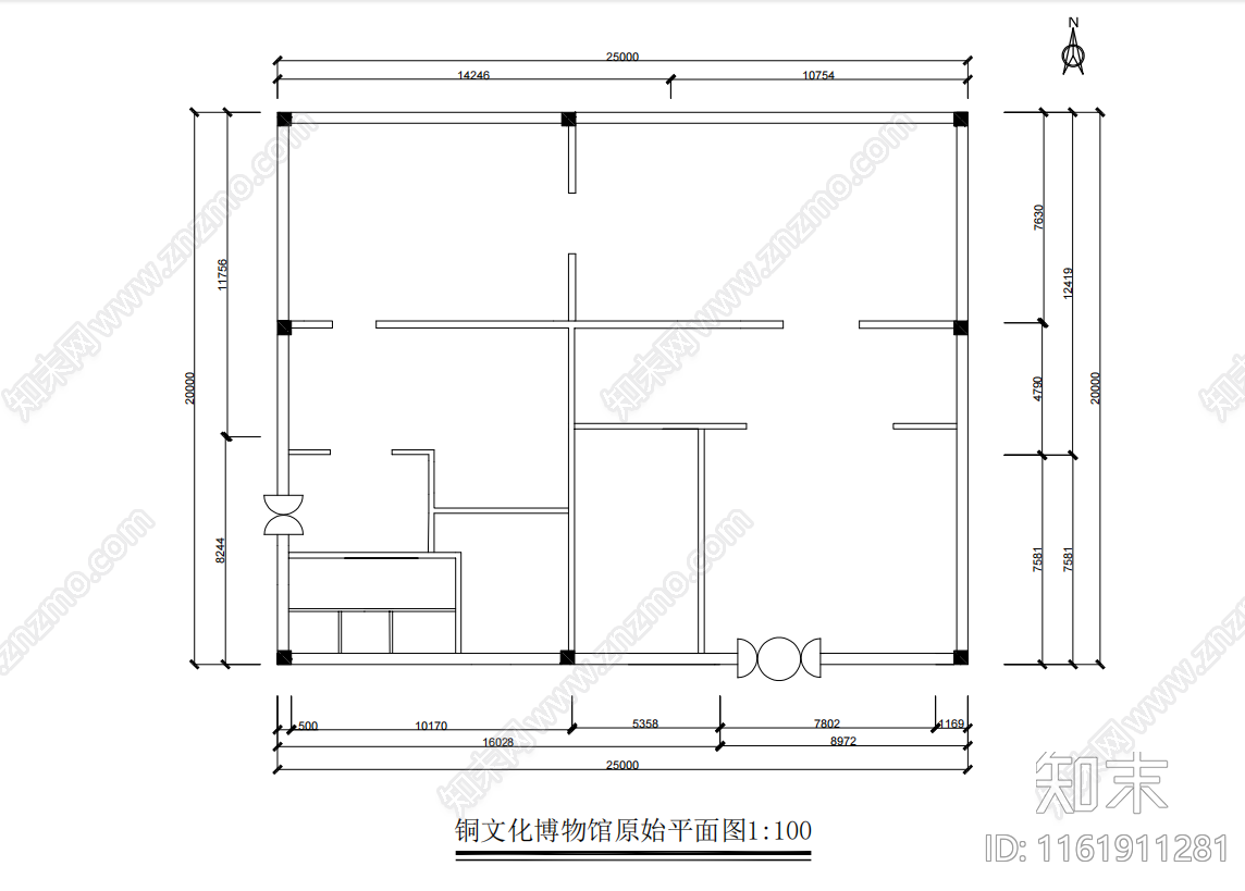 铜文化博物馆图纸施工图下载【ID:1161911281】