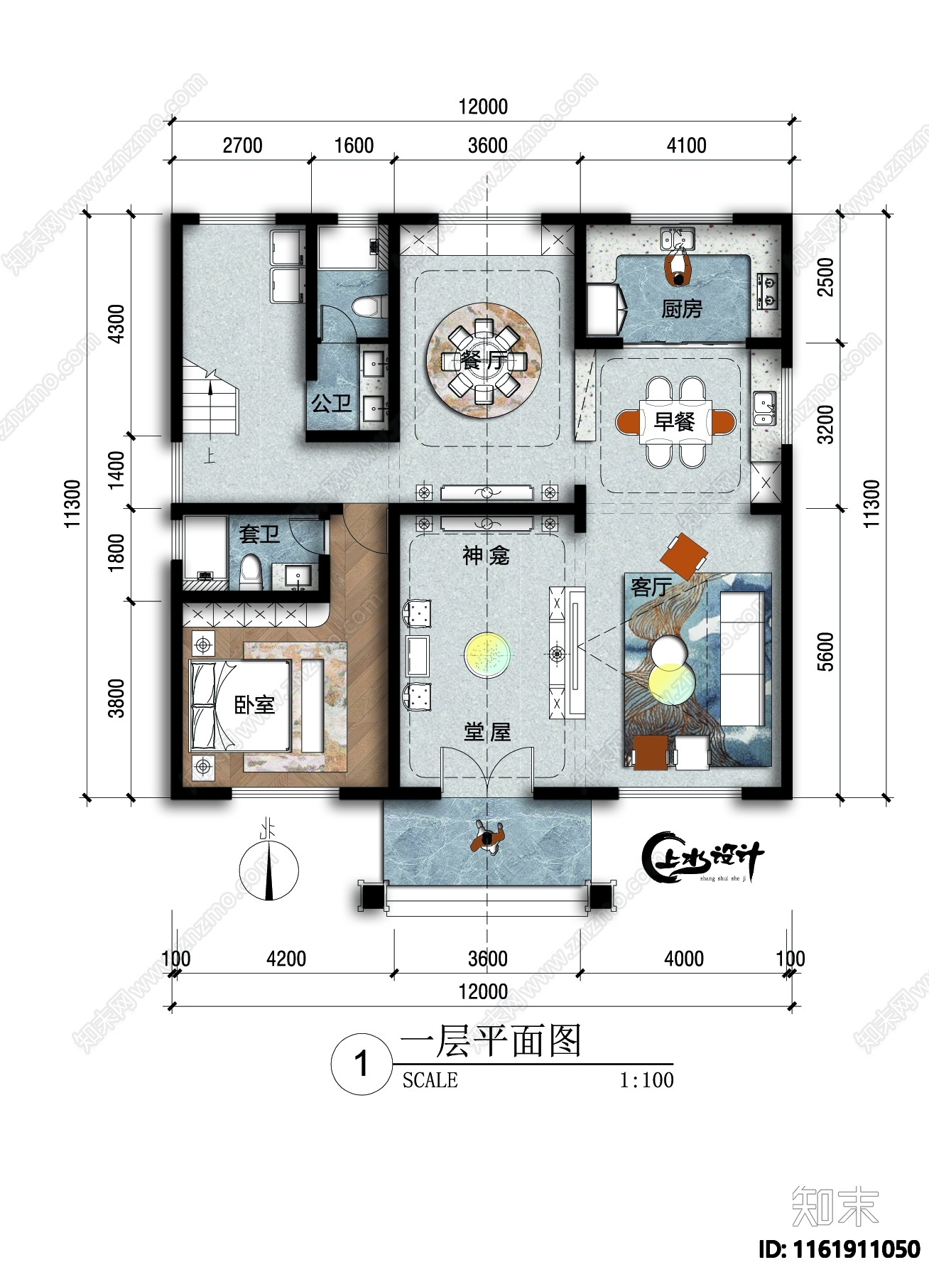 面宽12米进深11施工图下载【ID:1161911050】