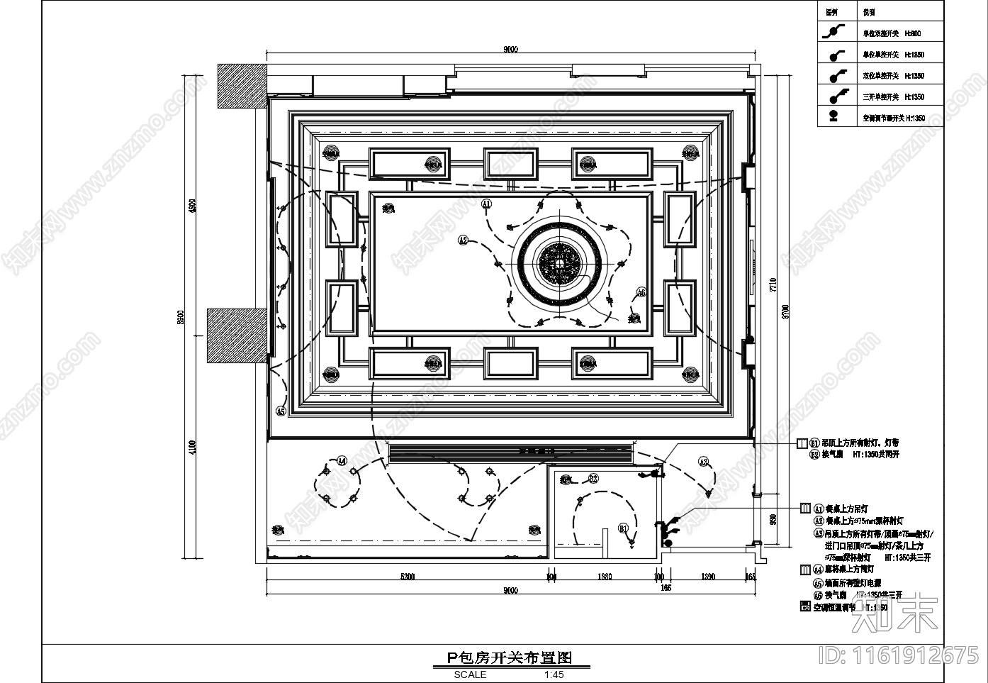 酒店包间平立大cad施工图下载【ID:1161912675】