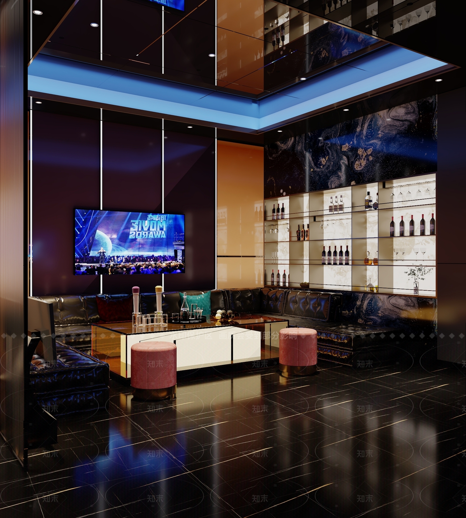 现代ktv包厢3D模型下载【ID:1161919561】