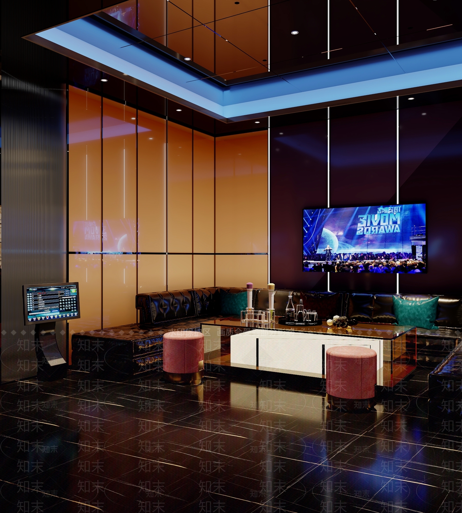 现代ktv包厢3D模型下载【ID:1161919561】