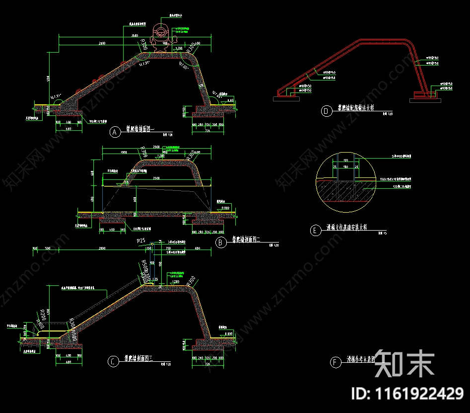 儿童活动攀爬滑滑梯穿洞详图cad施工图下载【ID:1161922429】