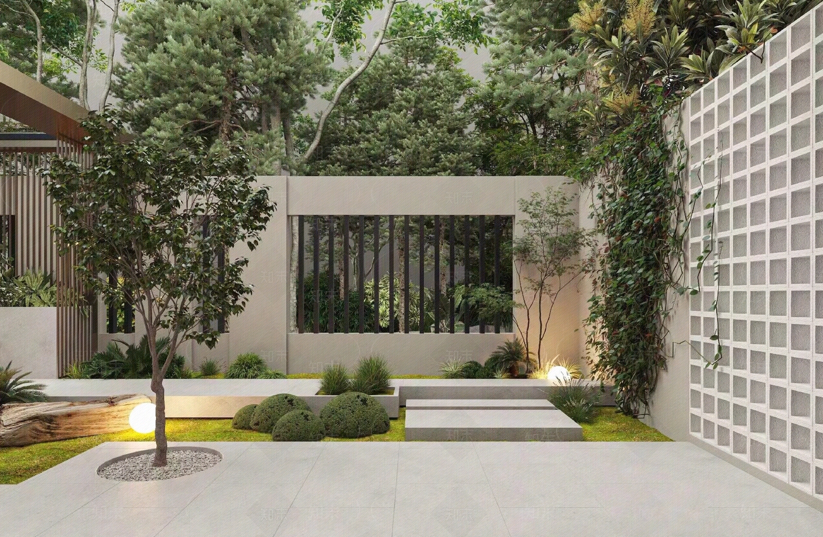 别墅庭院外景贴图下载【ID:1161923222】