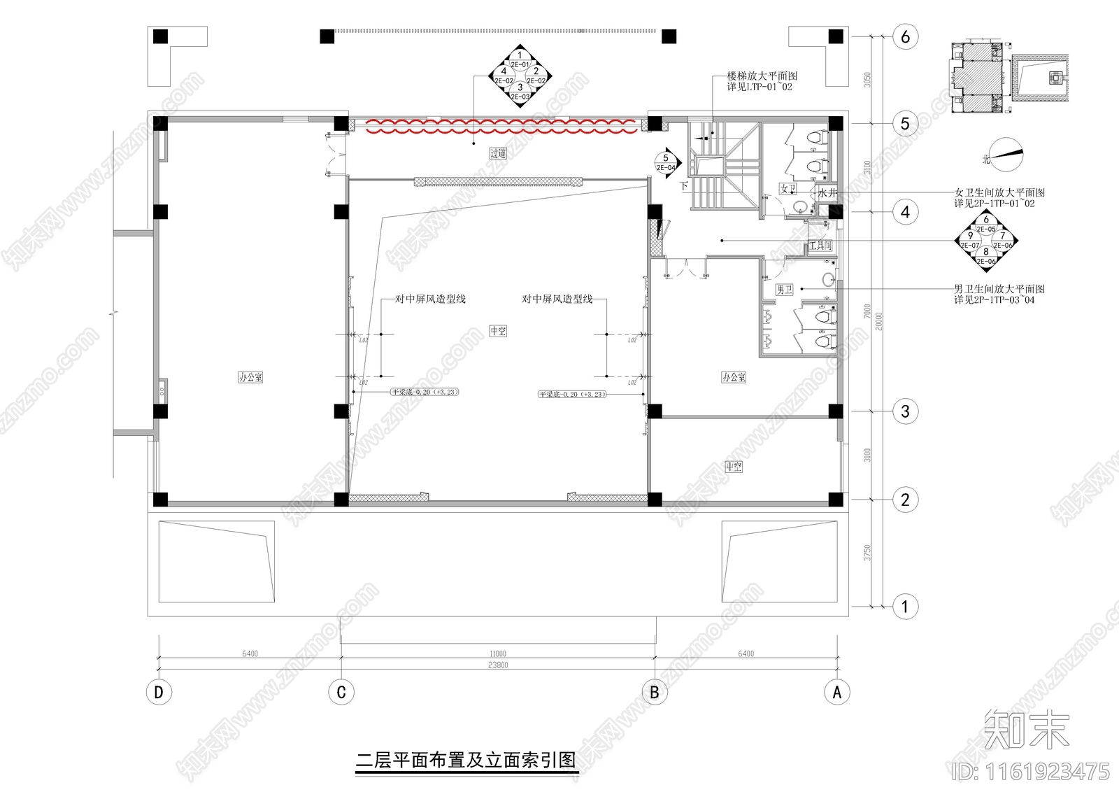 710㎡售楼处cad施工图下载【ID:1161923475】