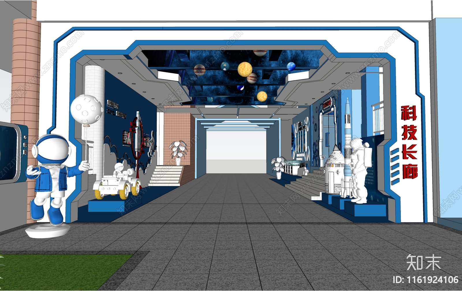 现代学校科技文化空间SU模型下载【ID:1161924106】
