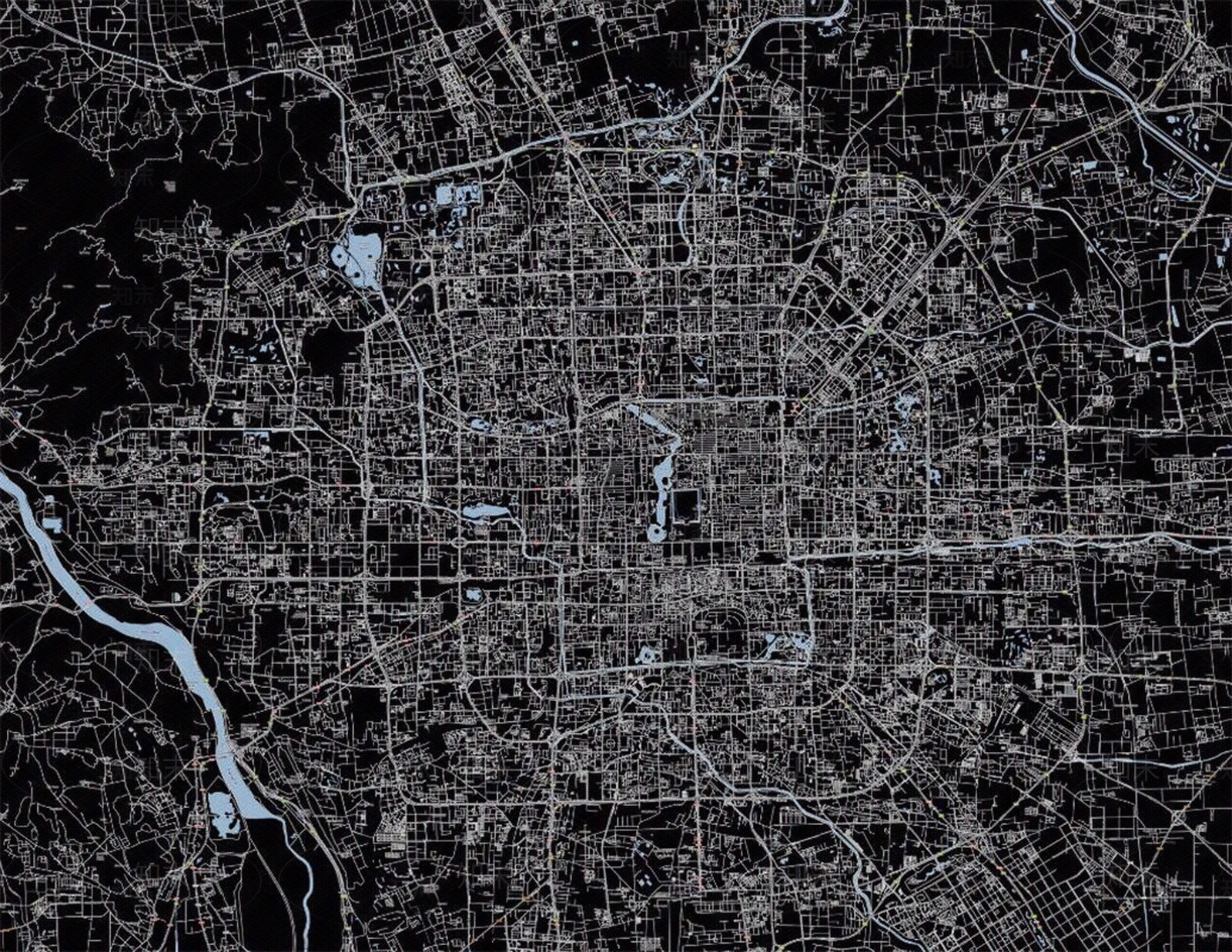 免抠城市北京道路肌理底图psd贴图下载【ID:1161925150】