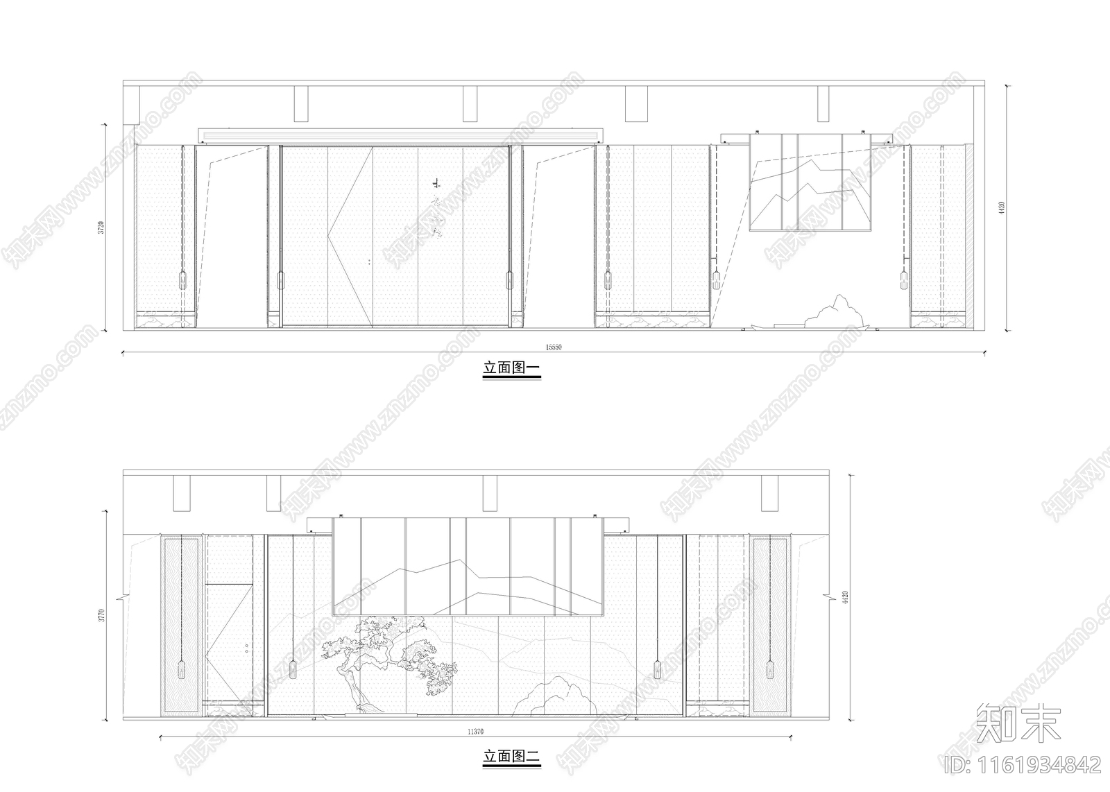 1840㎡售楼处cad施工图下载【ID:1161934842】