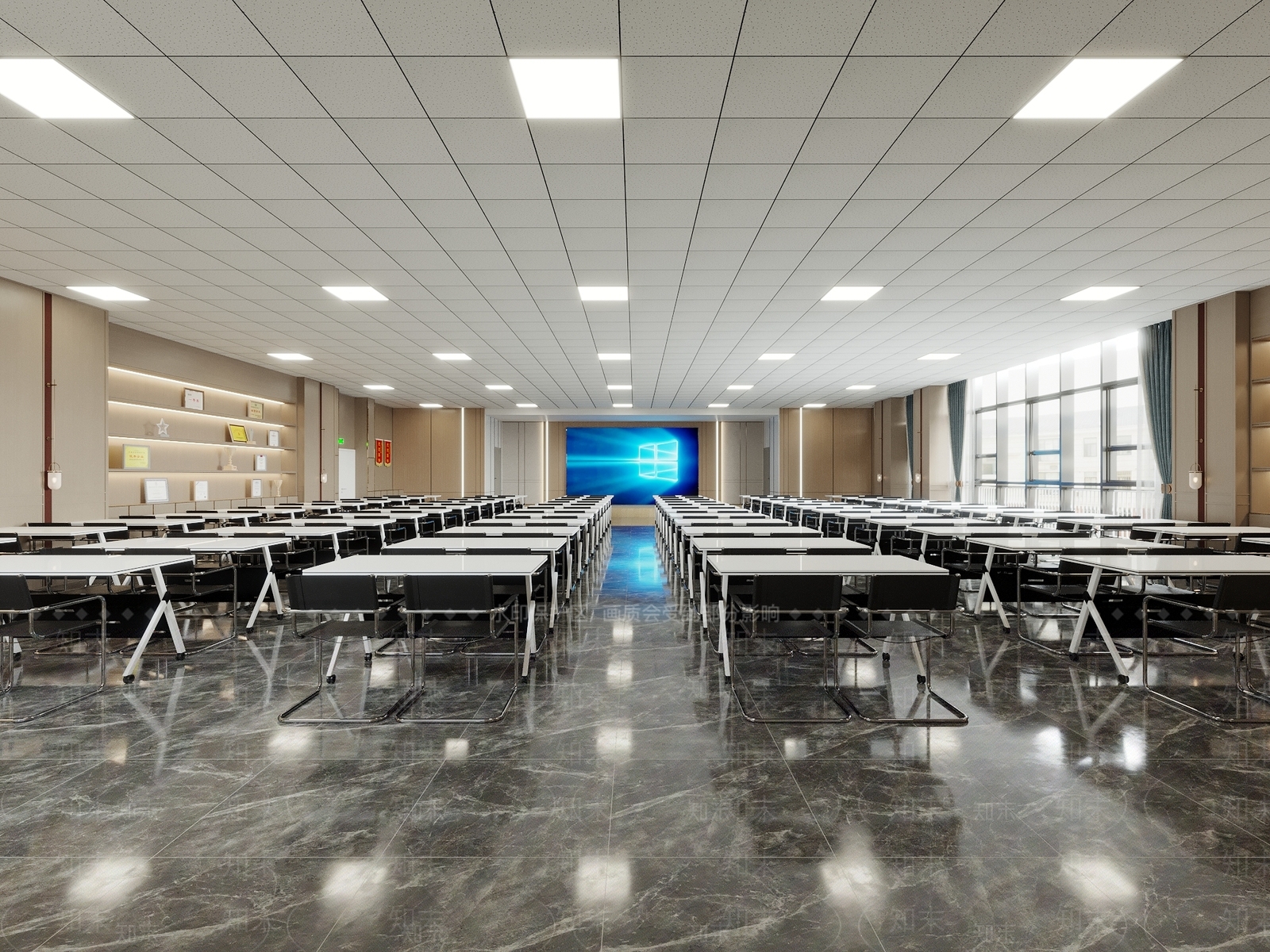 现代学校会议室报告厅3D模型下载【ID:1161939722】