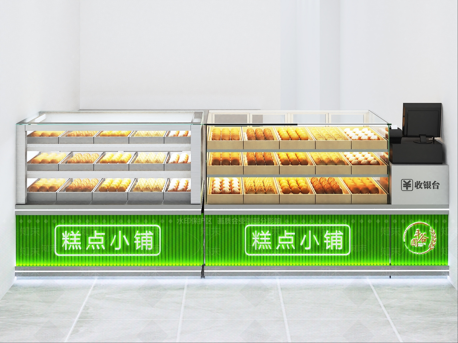 现代时尚糕点柜源文件3D模型下载【ID:1161941420】
