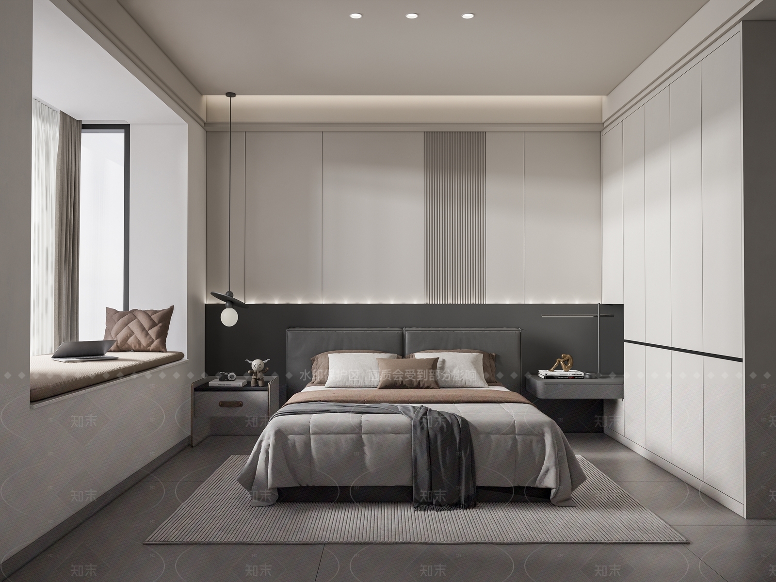 现代家居卧室SU模型下载【ID:1215957994】