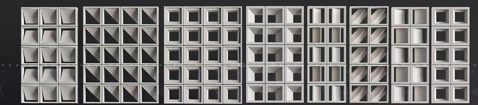 现代预制砖墙3D模型下载【ID:1161948225】