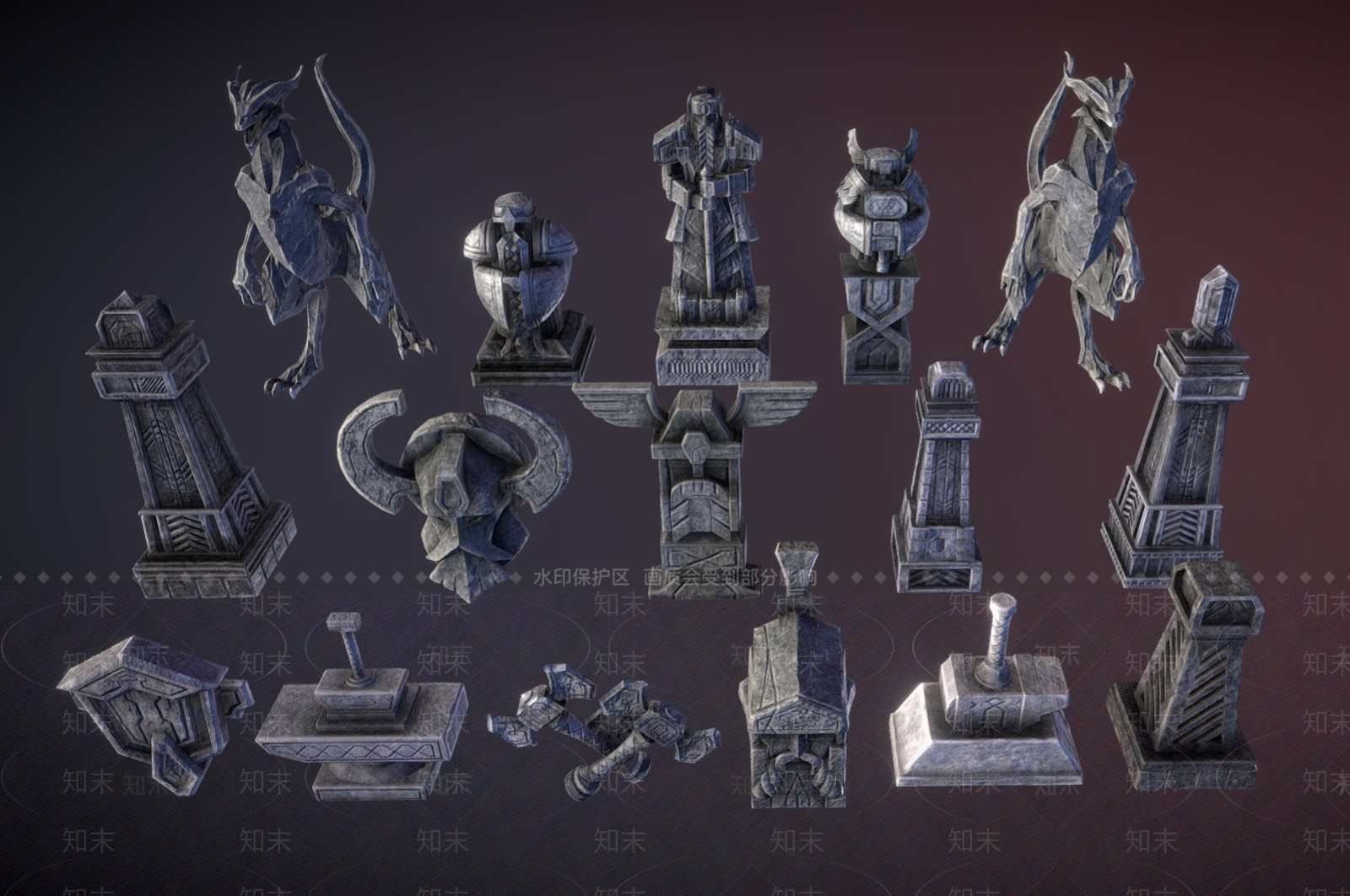 欧式景观小品SU模型下载【ID:1161949911】