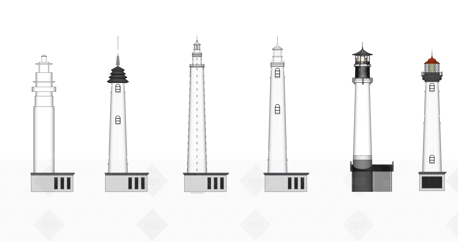 灯塔SU模型下载【ID:1161955362】