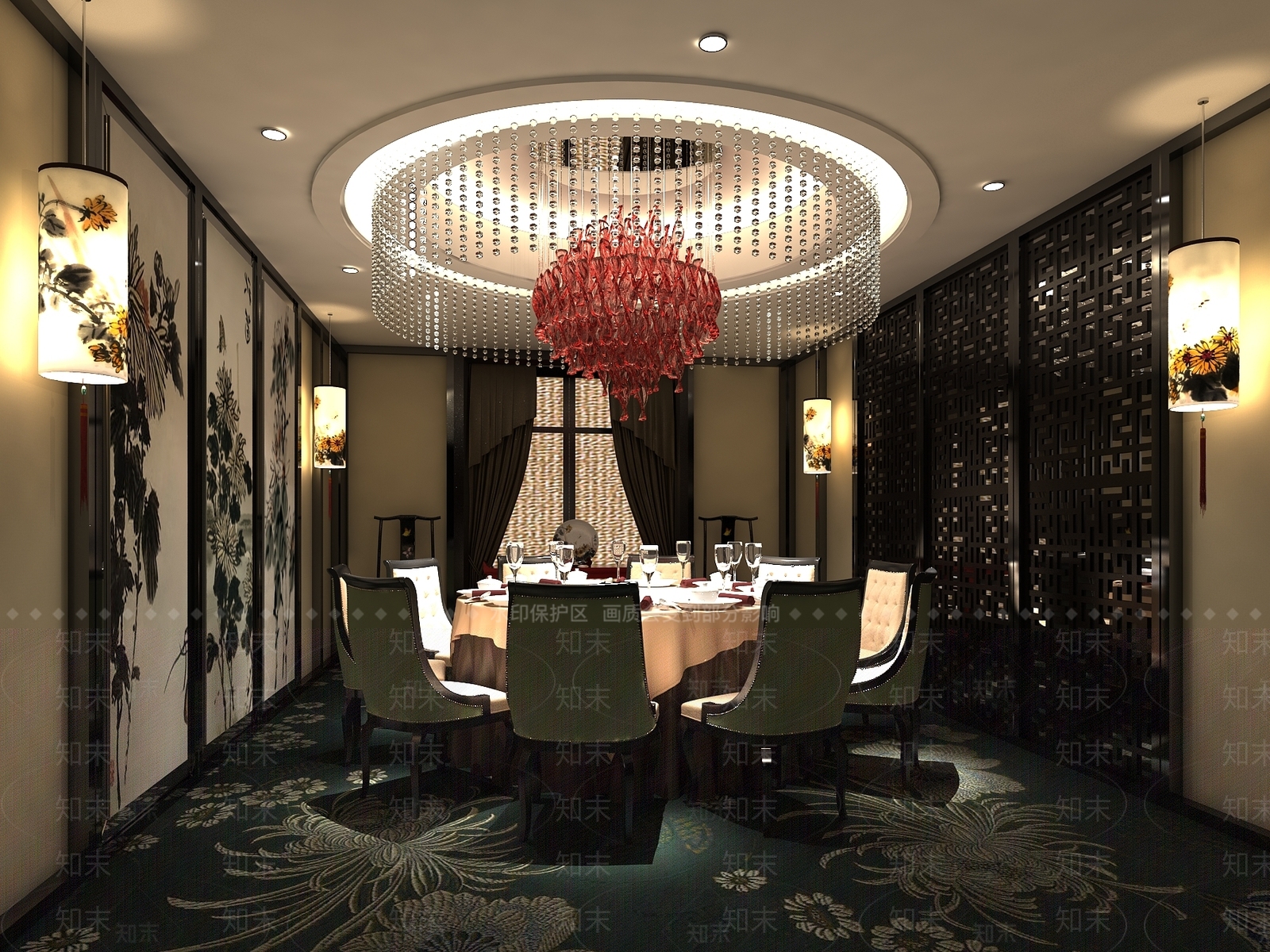 酒店餐饮小包间3D模型下载【ID:1161957000】