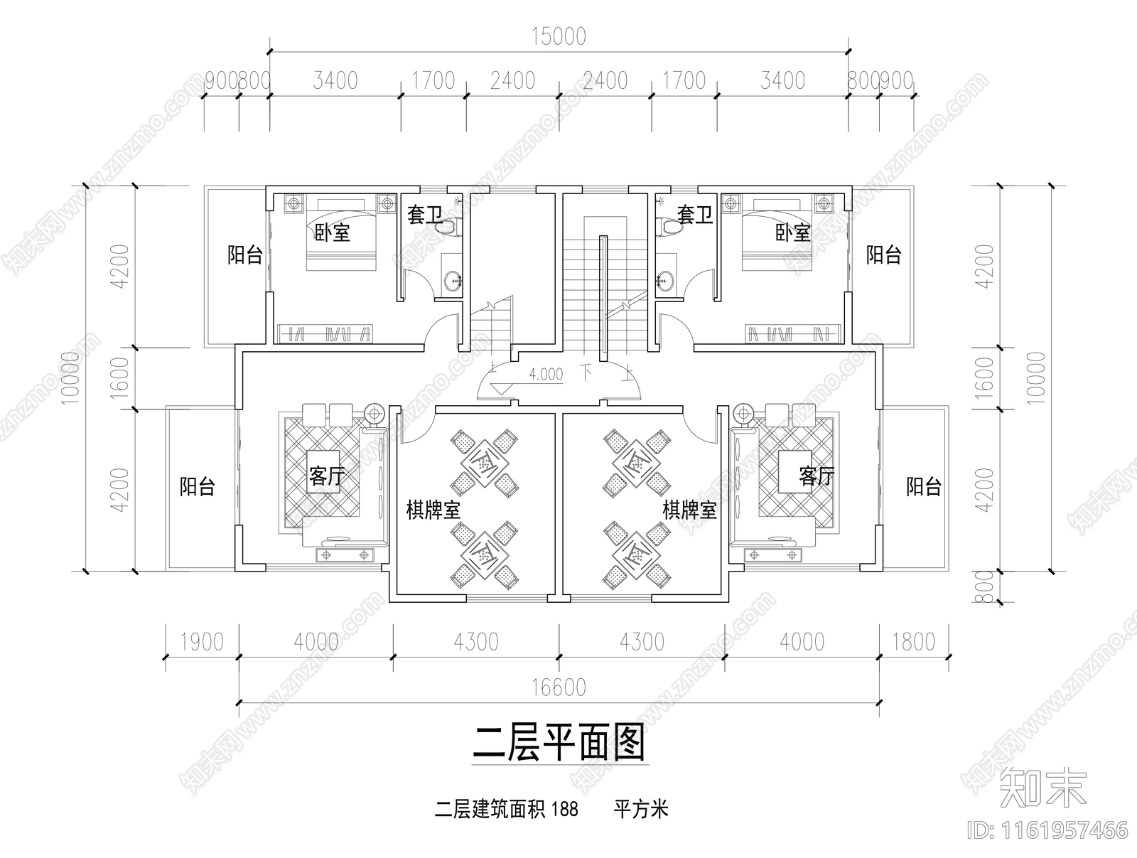 3层农村自建房面宽16米进深10米平面布置图施工图下载【ID:1161957466】