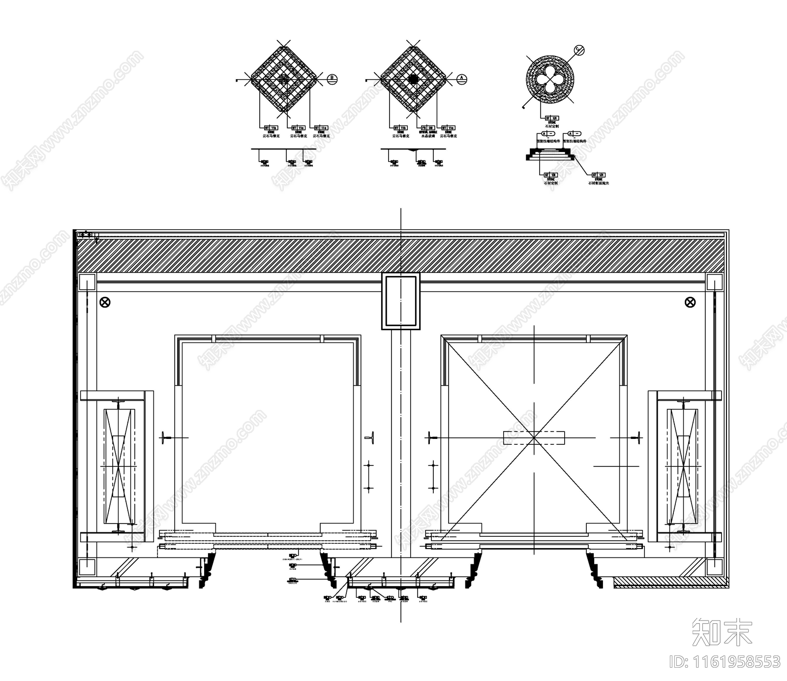 玻璃移门暗门防火门电梯门玻璃门木门cad施工图下载【ID:1161958553】