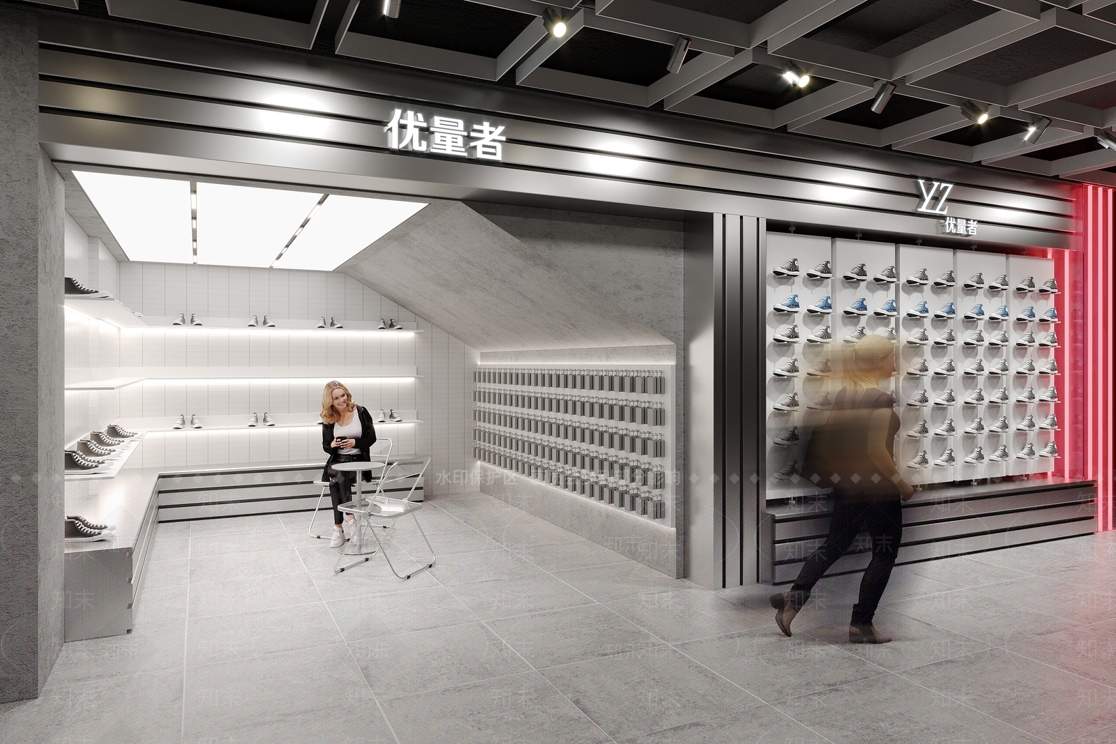 工业风鞋店SU模型下载【ID:1161961236】