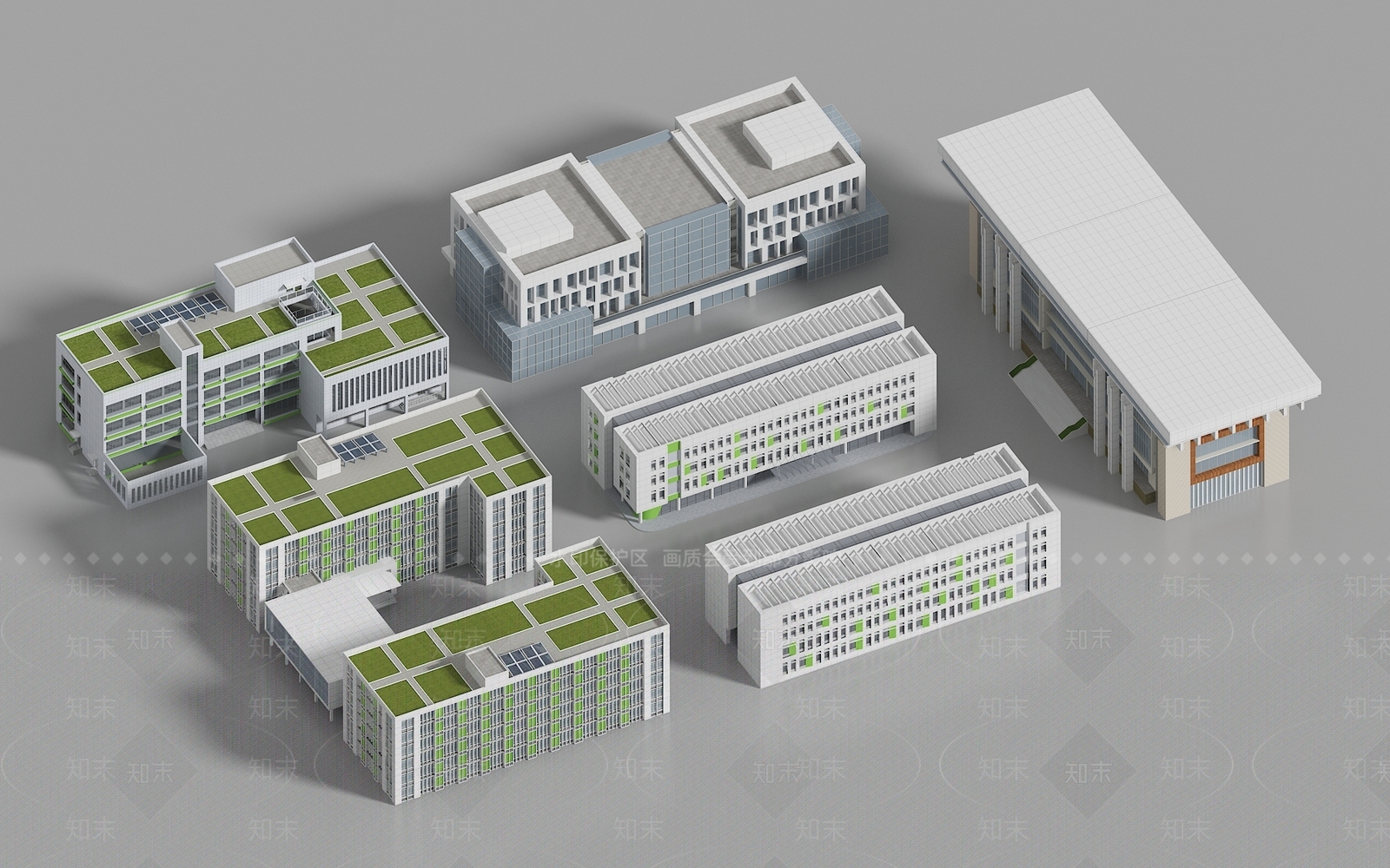 现代办公楼3D模型下载【ID:1161961365】