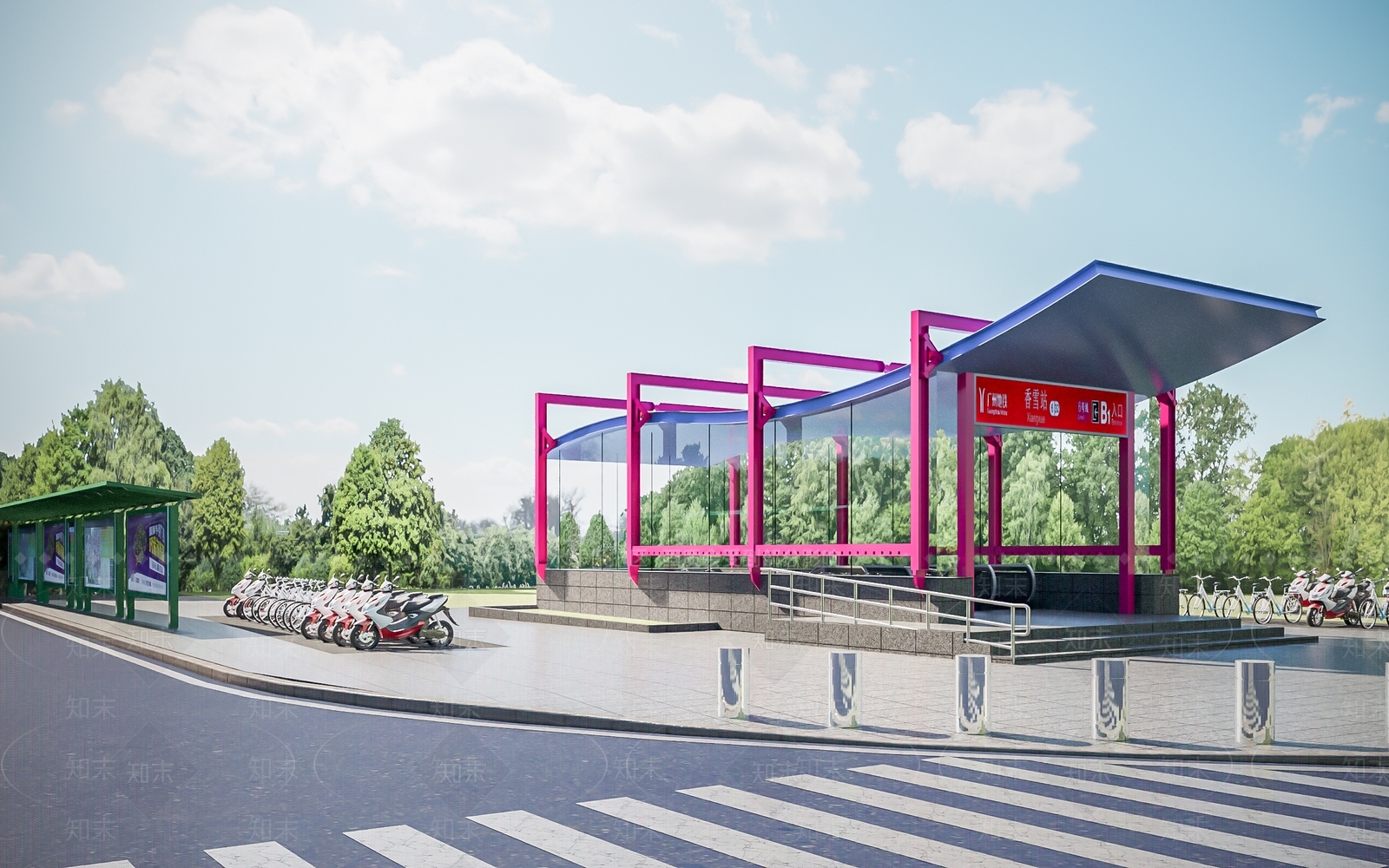 地铁口3D模型下载【ID:1161961526】