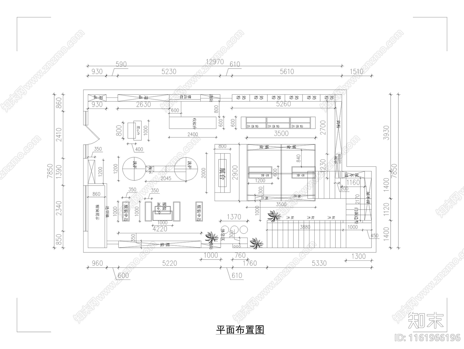 母婴店室内装修图cad施工图下载【ID:1161966196】