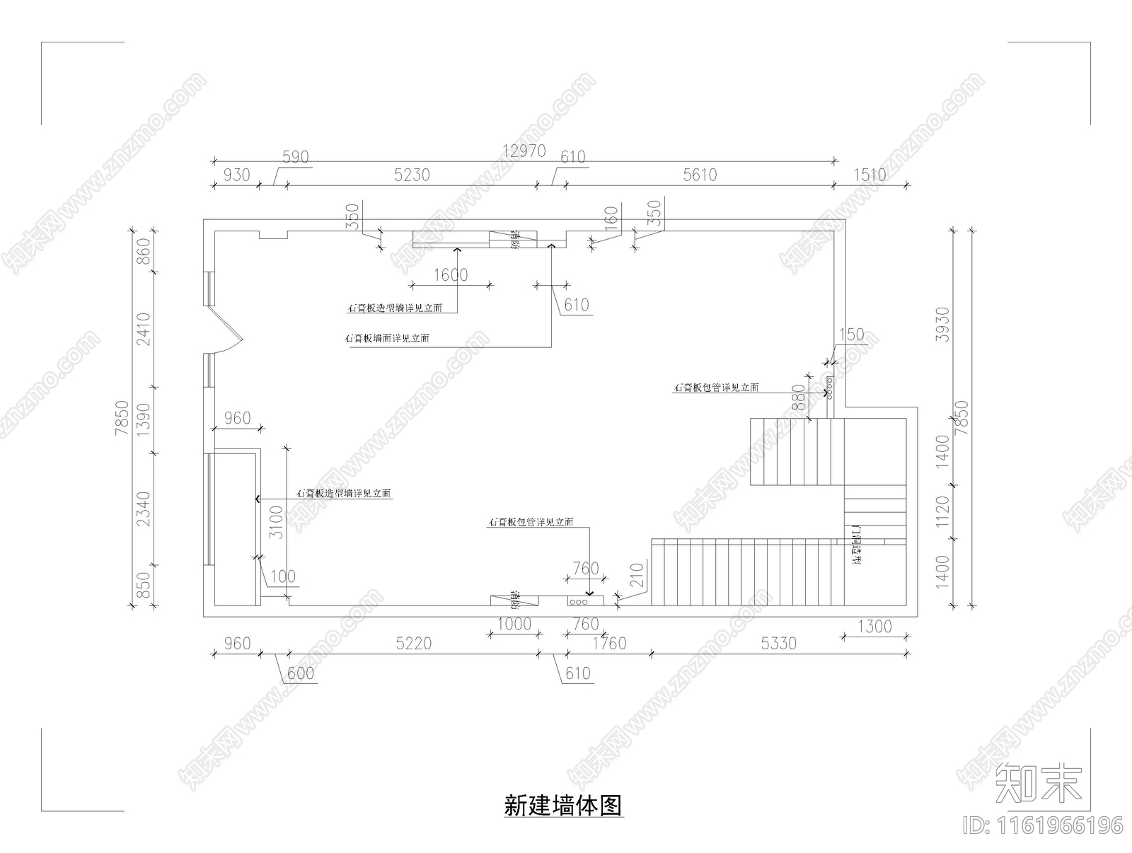 母婴店室内装修图cad施工图下载【ID:1161966196】