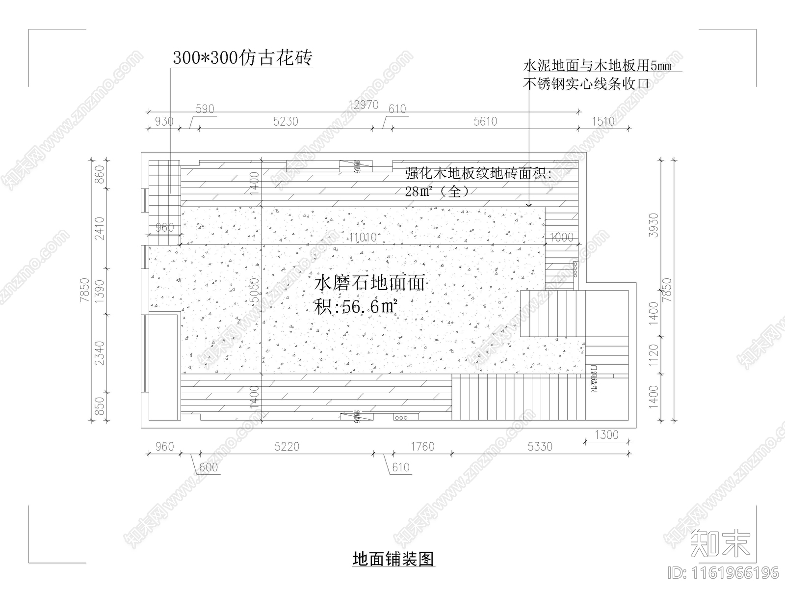 母婴店室内装修图cad施工图下载【ID:1161966196】