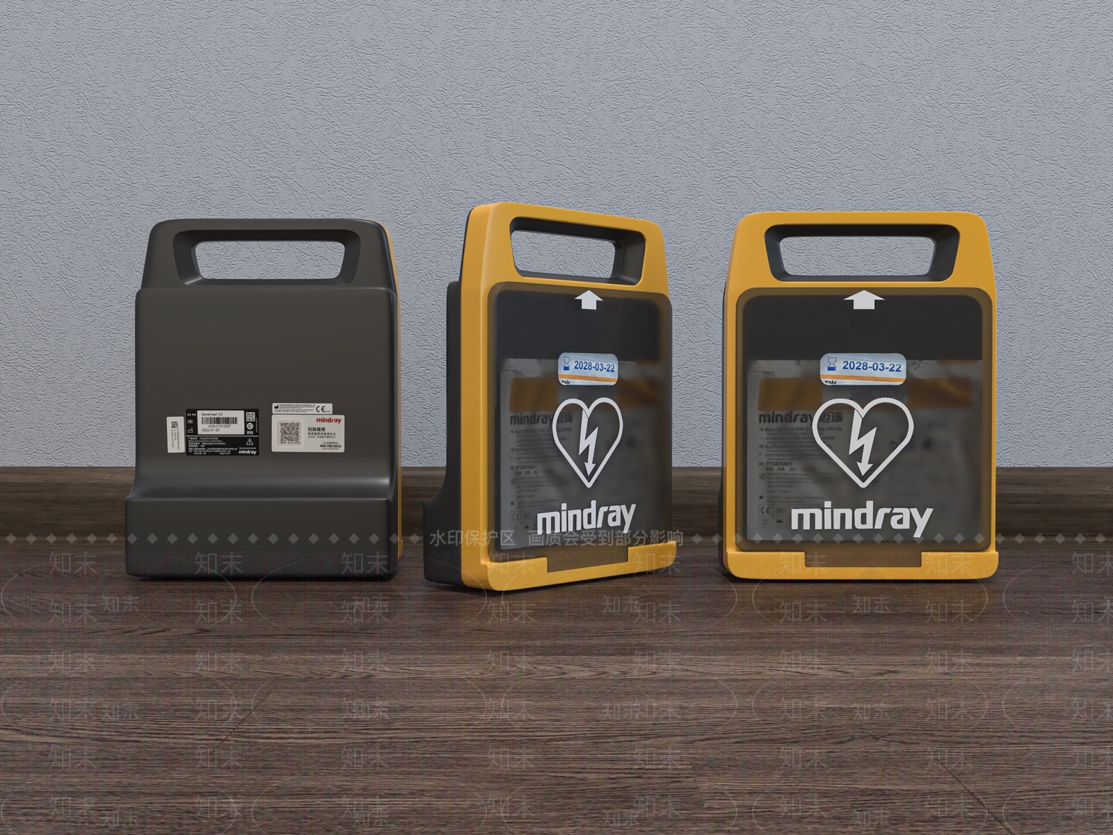 AED自动体外除颤仪塑料箱子壁挂箱3D模型下载【ID:1161966467】