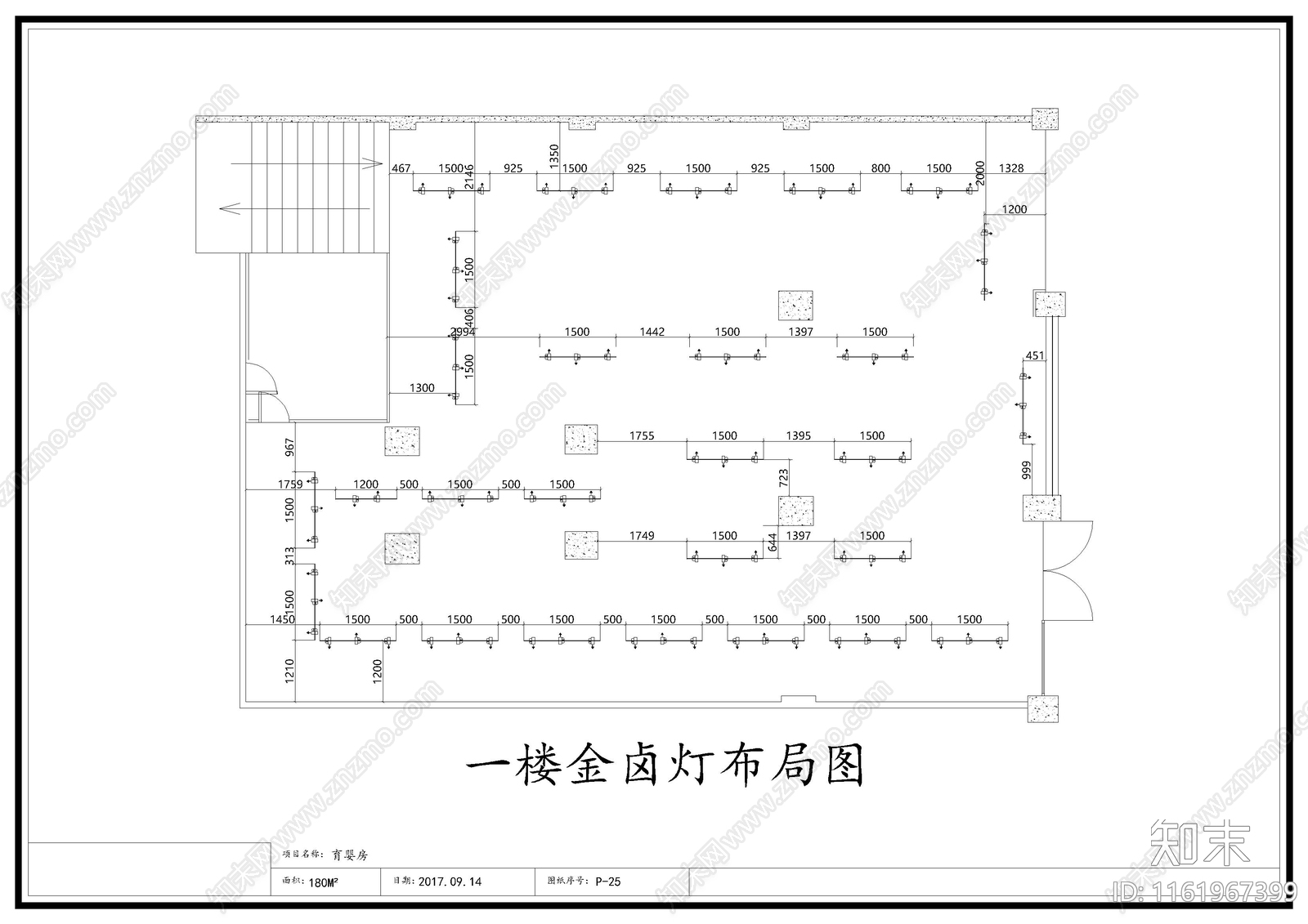 母婴店室内装修图施工图下载【ID:1161967399】