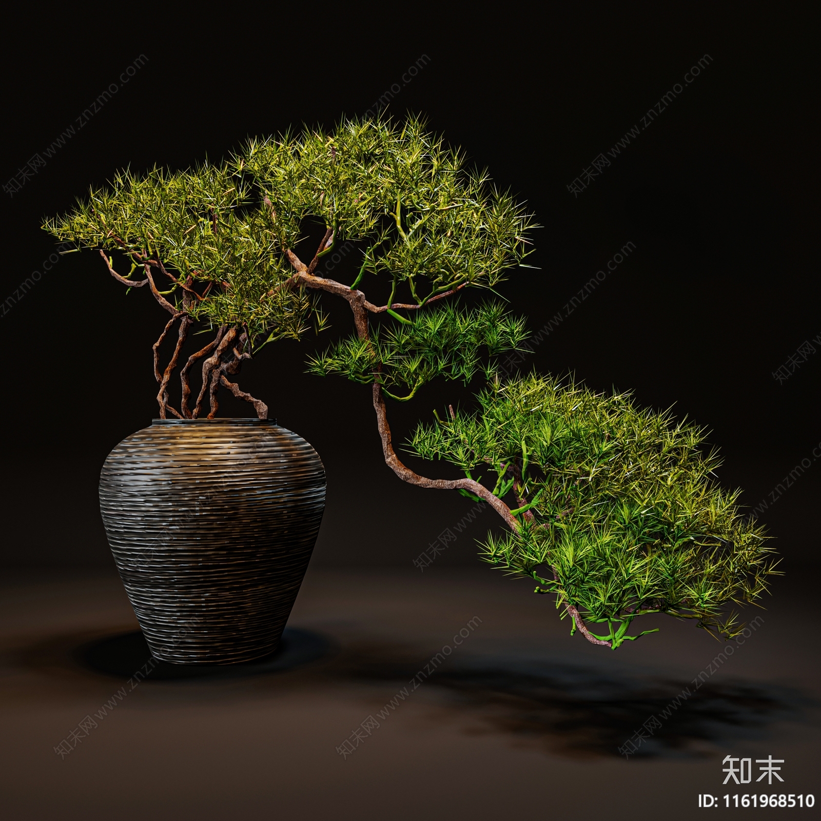 新中式盆栽植物3D模型下载【ID:1161968510】